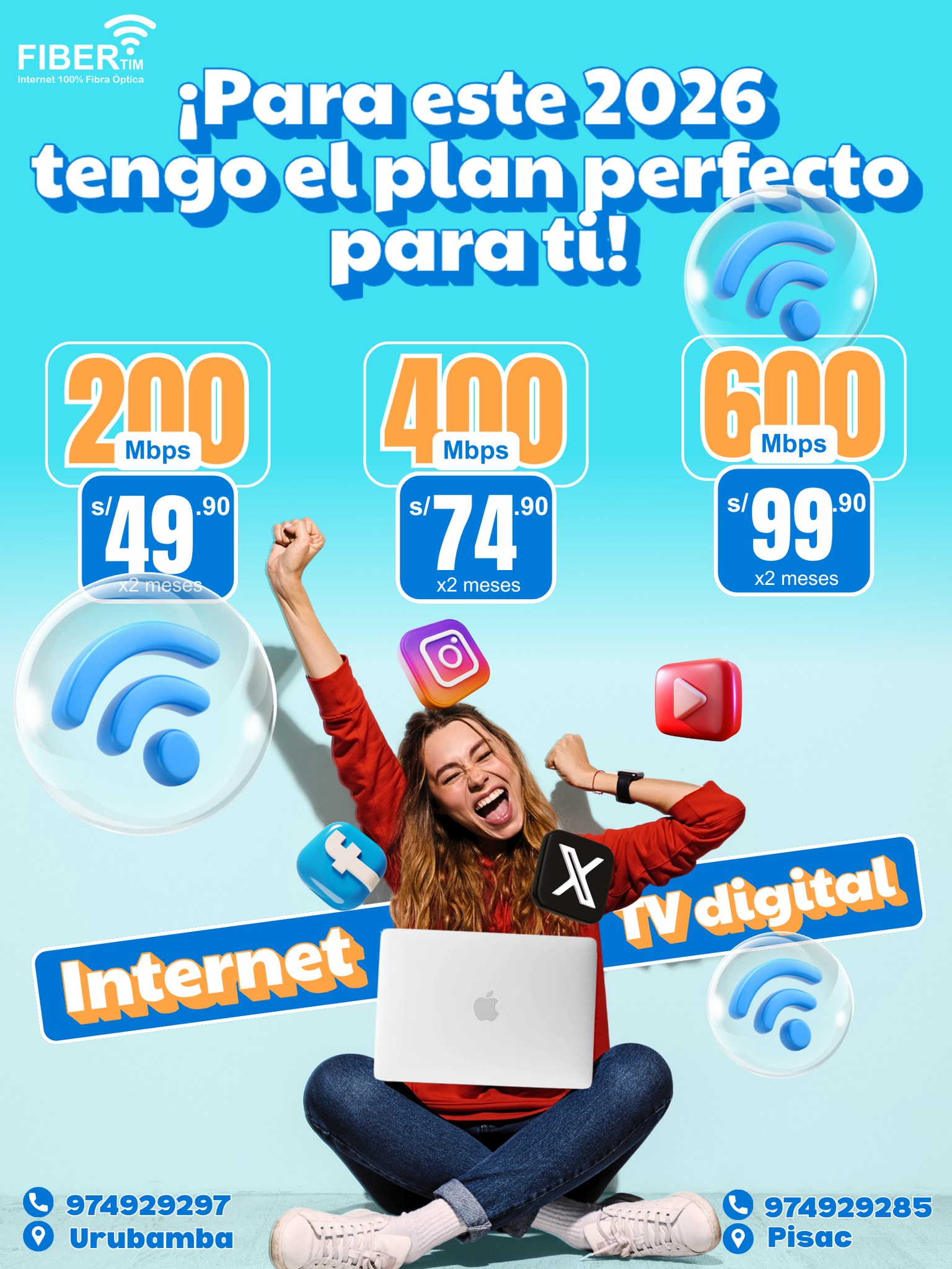 Fibertim - 📺 ¡Prepárate para este 2026 con el mejor Internet y TV ...