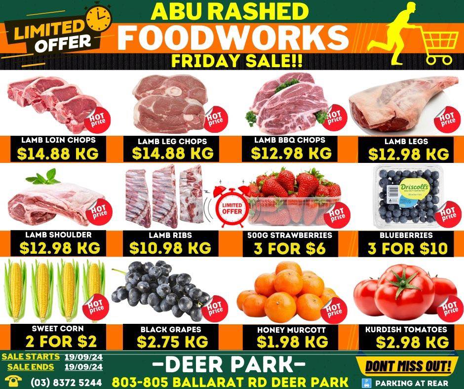 💥 • FRIDAY SALE!! •💥 DO NOT MISS... - FoodWorks Deer Park | Facebook