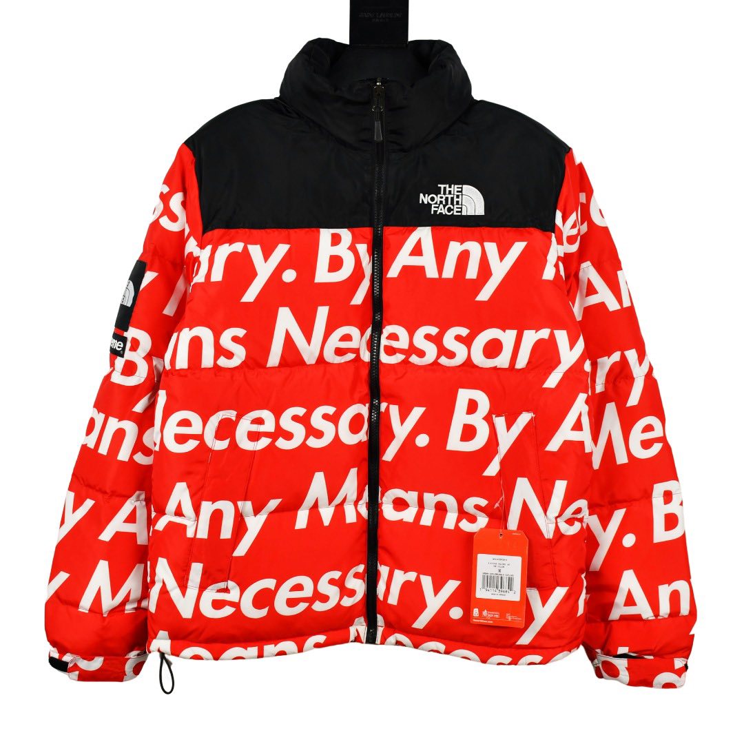 Supreme x The North Face By Any Means Nuptse Jacket Red 🎒