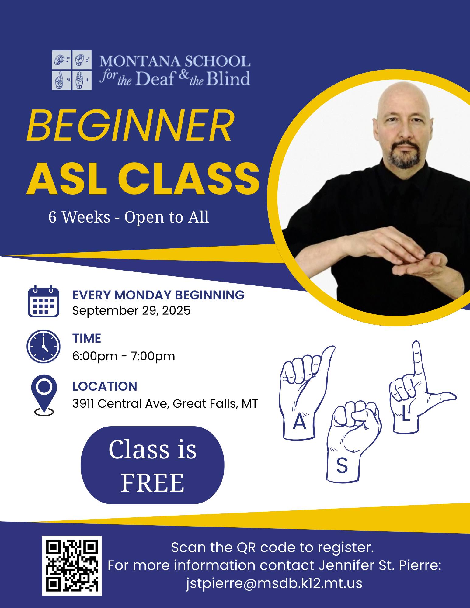 Montana - It’s that time again, our FREE Beginner ASL Class is back ...
