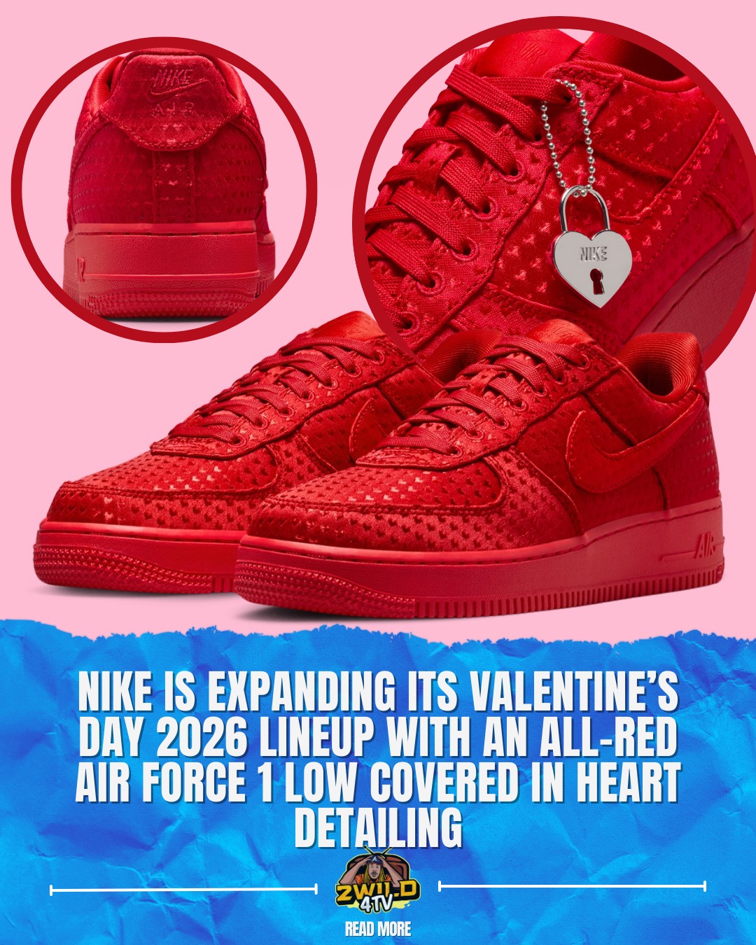 Nike is expanding its Valentine's Day 2026 lineup with an all-red