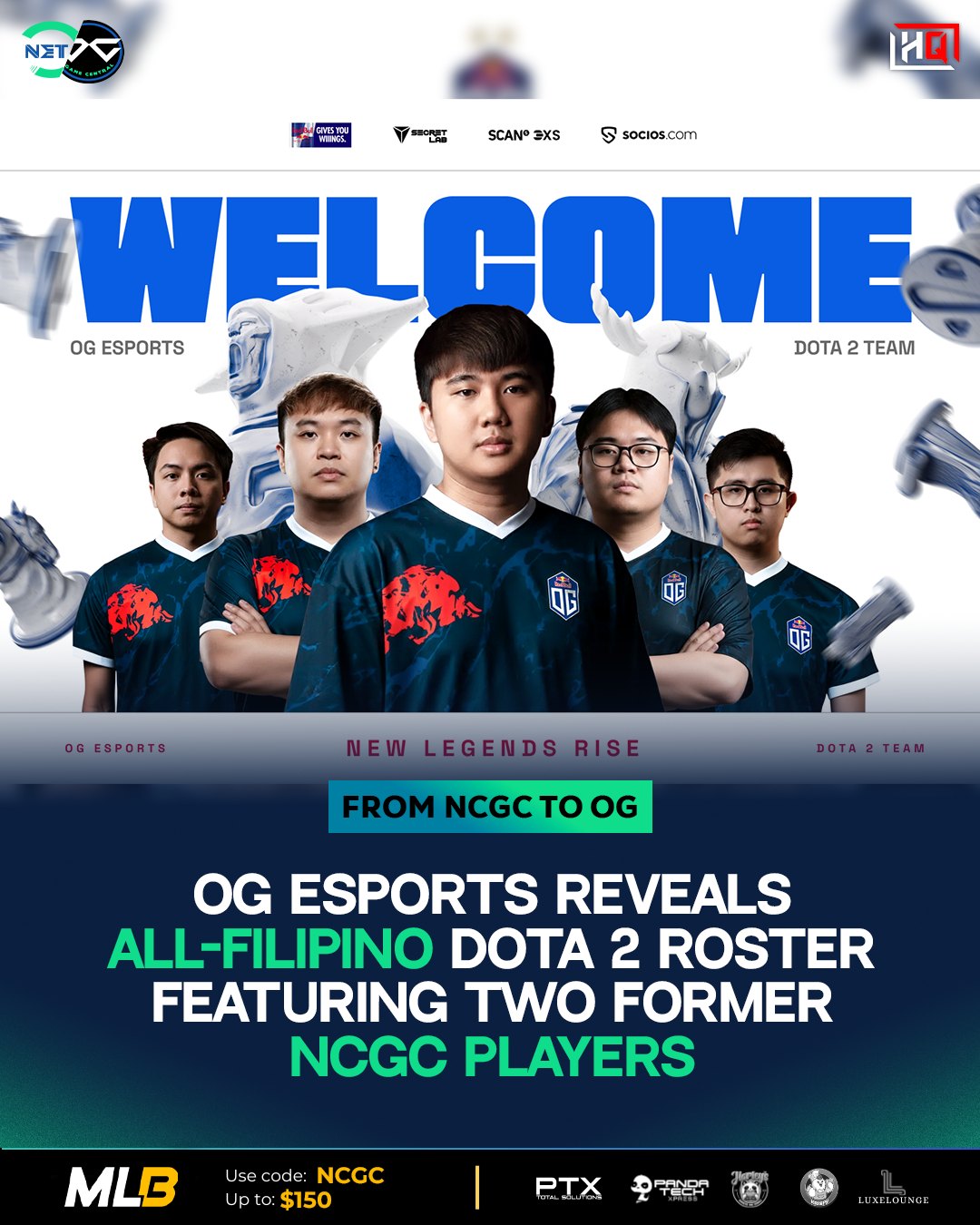 NCGC - The new Dota 2 roster of OG is finally out, showcasing an 🇵🇭 all ...