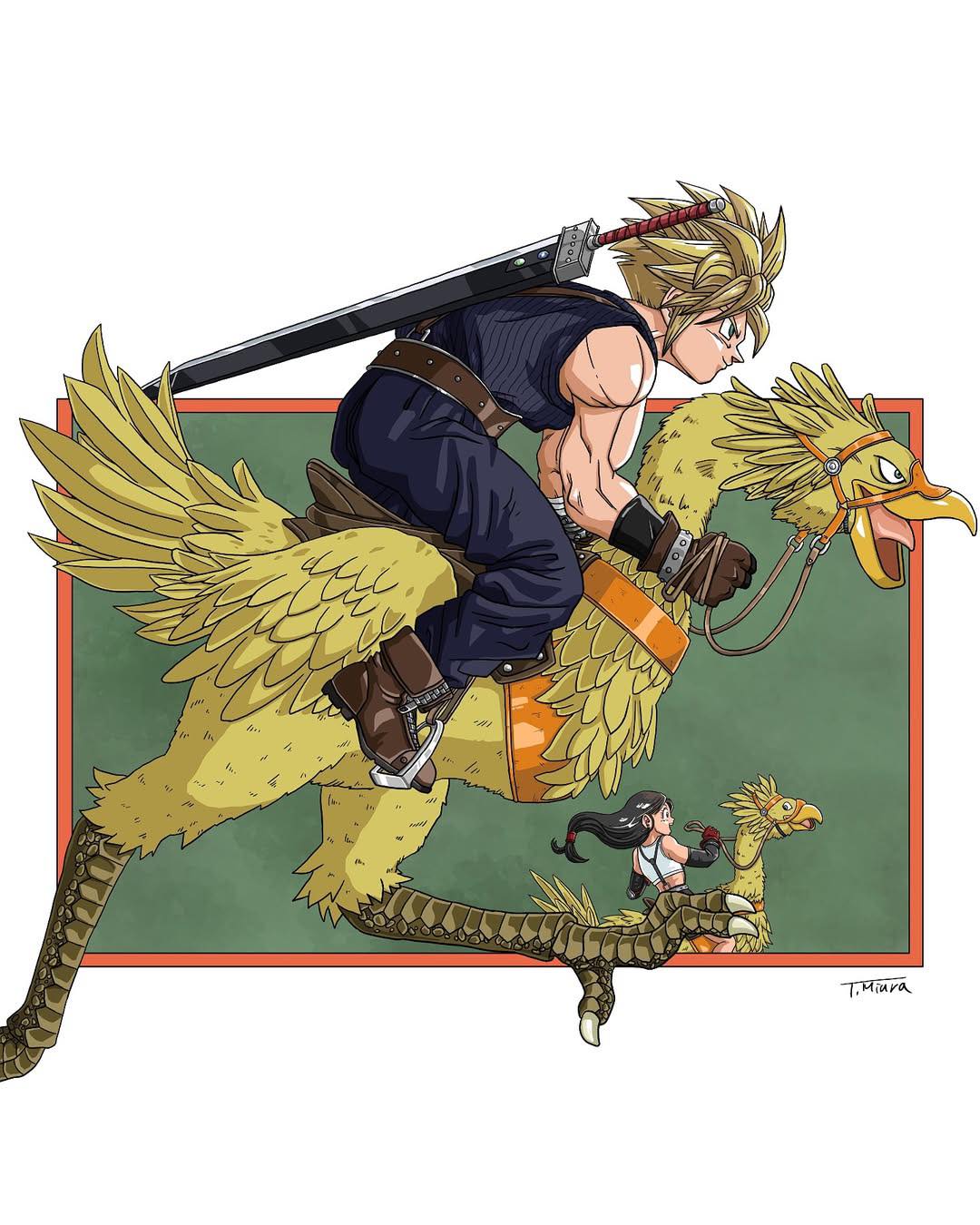 たけし ✨Final Fantasy VII x Dragon Ball✨ Artist: Takeshi Miura