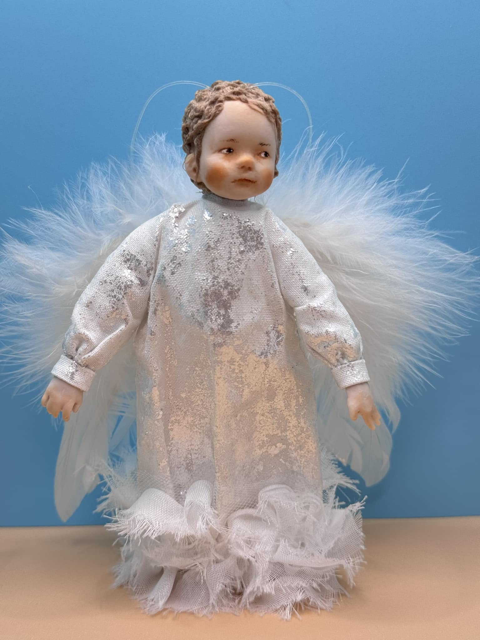 My new doll was made in the spun cotton technique. This time it