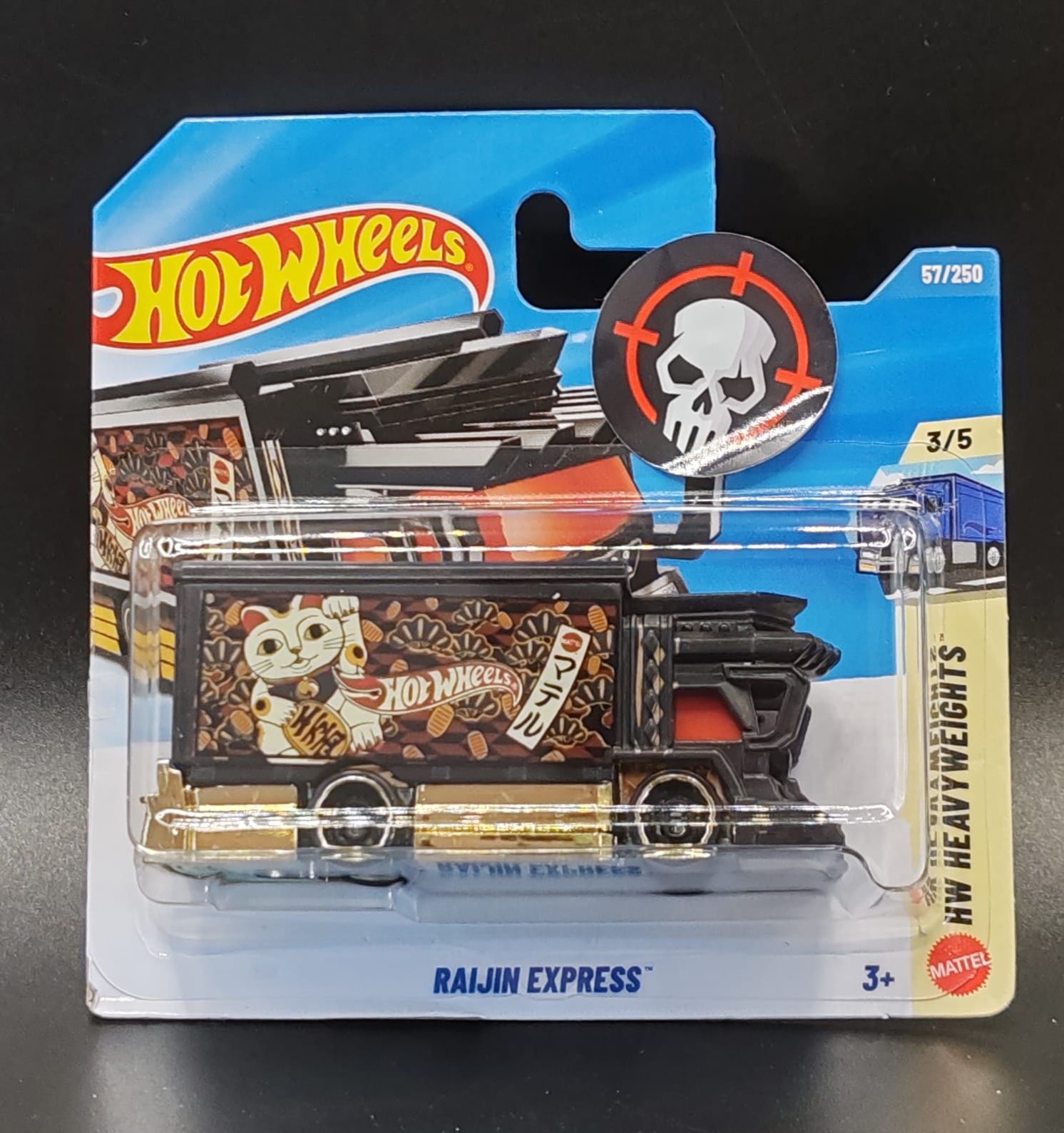 Hot Wheels 'Raijin Express' set with Japanese dekotora art