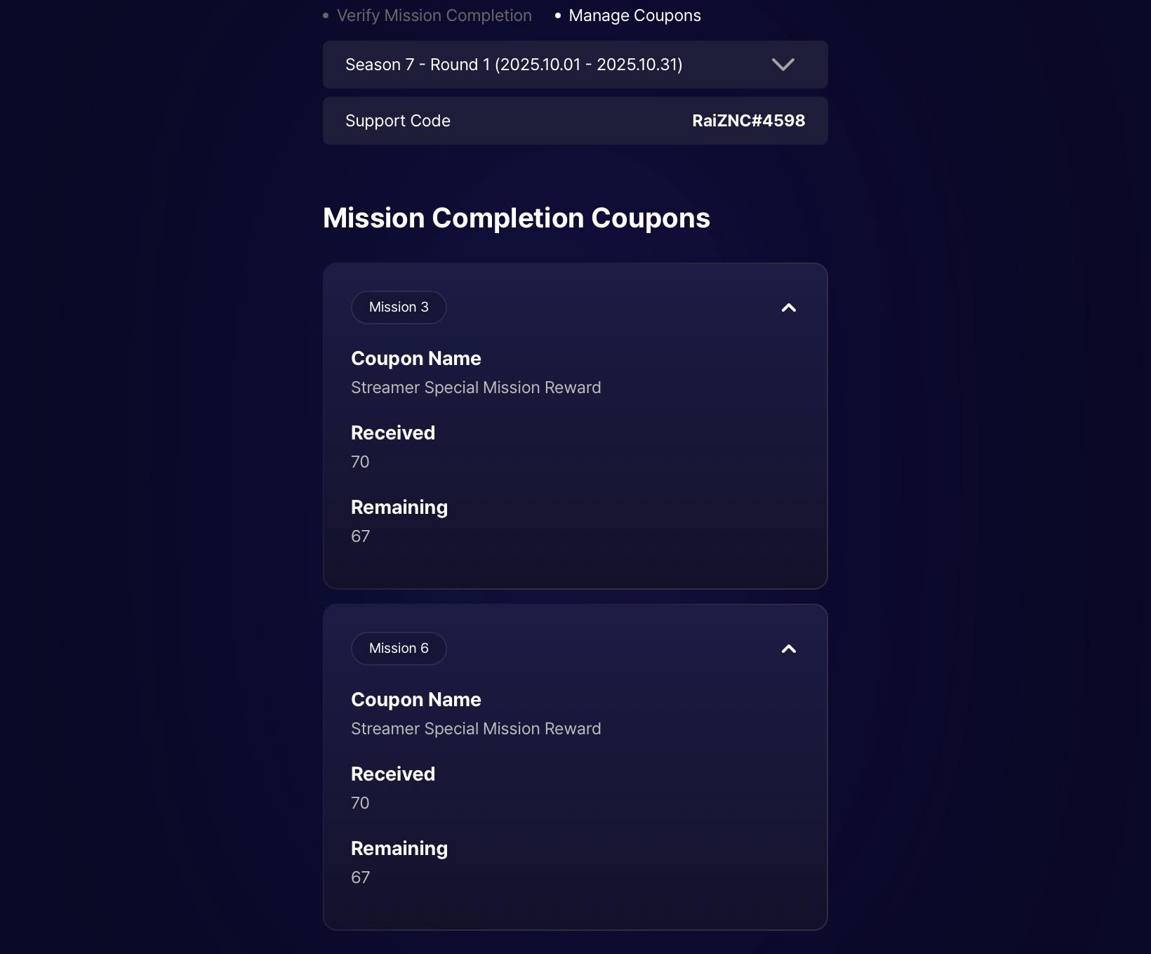 Rai Z - Two best mission coupons available. Streamer code:... | Facebook