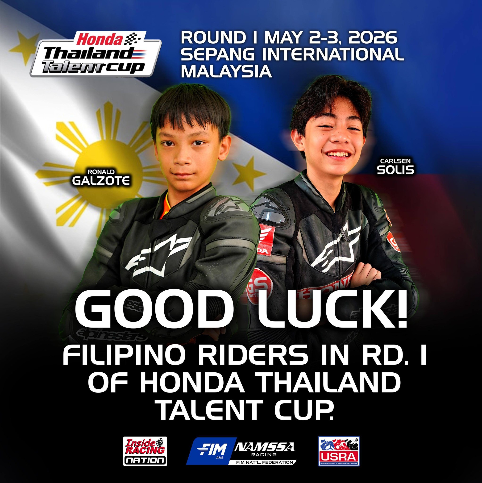 Filipino riders compete in Honda Thai Talent Cup Malaysia