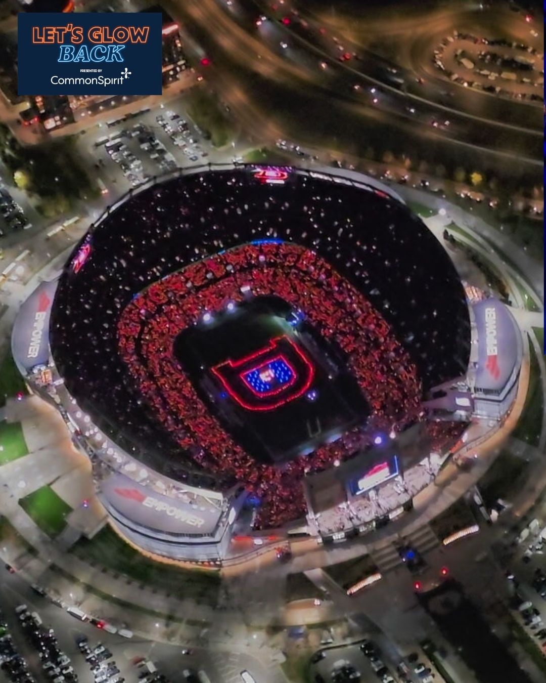 Denver Broncos - That halftime light show glow | Facebook