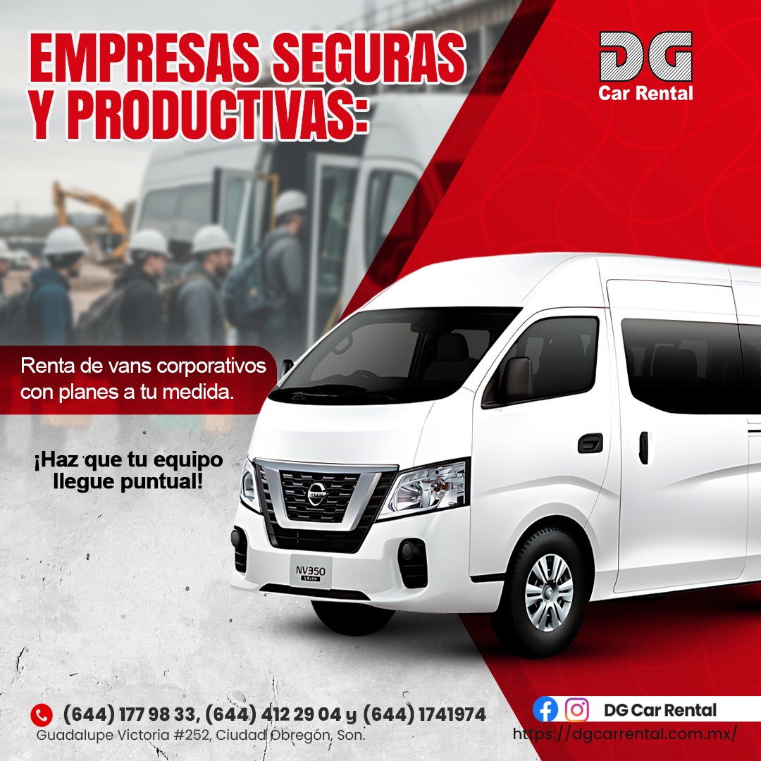 DG Car Rental - 🚐 Vans para empresas, con planes a tu... | Facebook