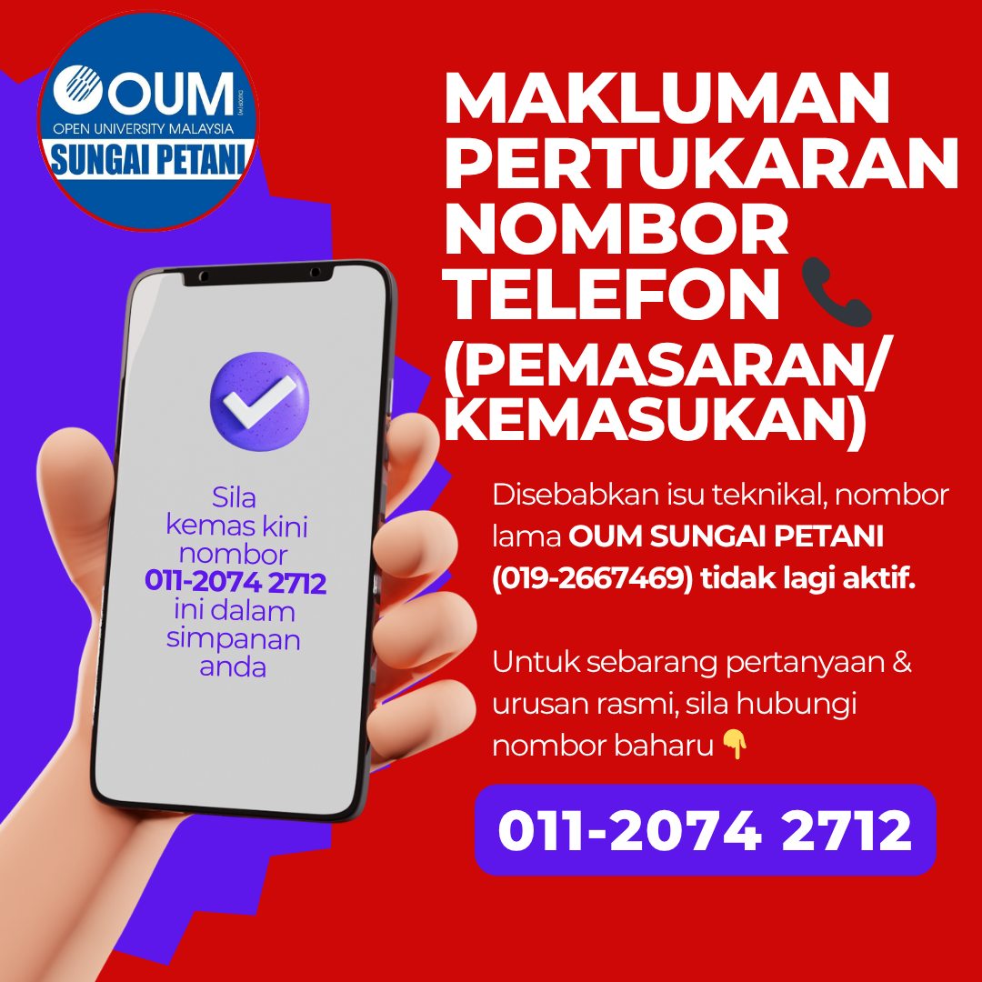 OUM - 📢 MAKLUMAN PERTUKARAN NOMBOR TELEFON Makluman penting kepada ...