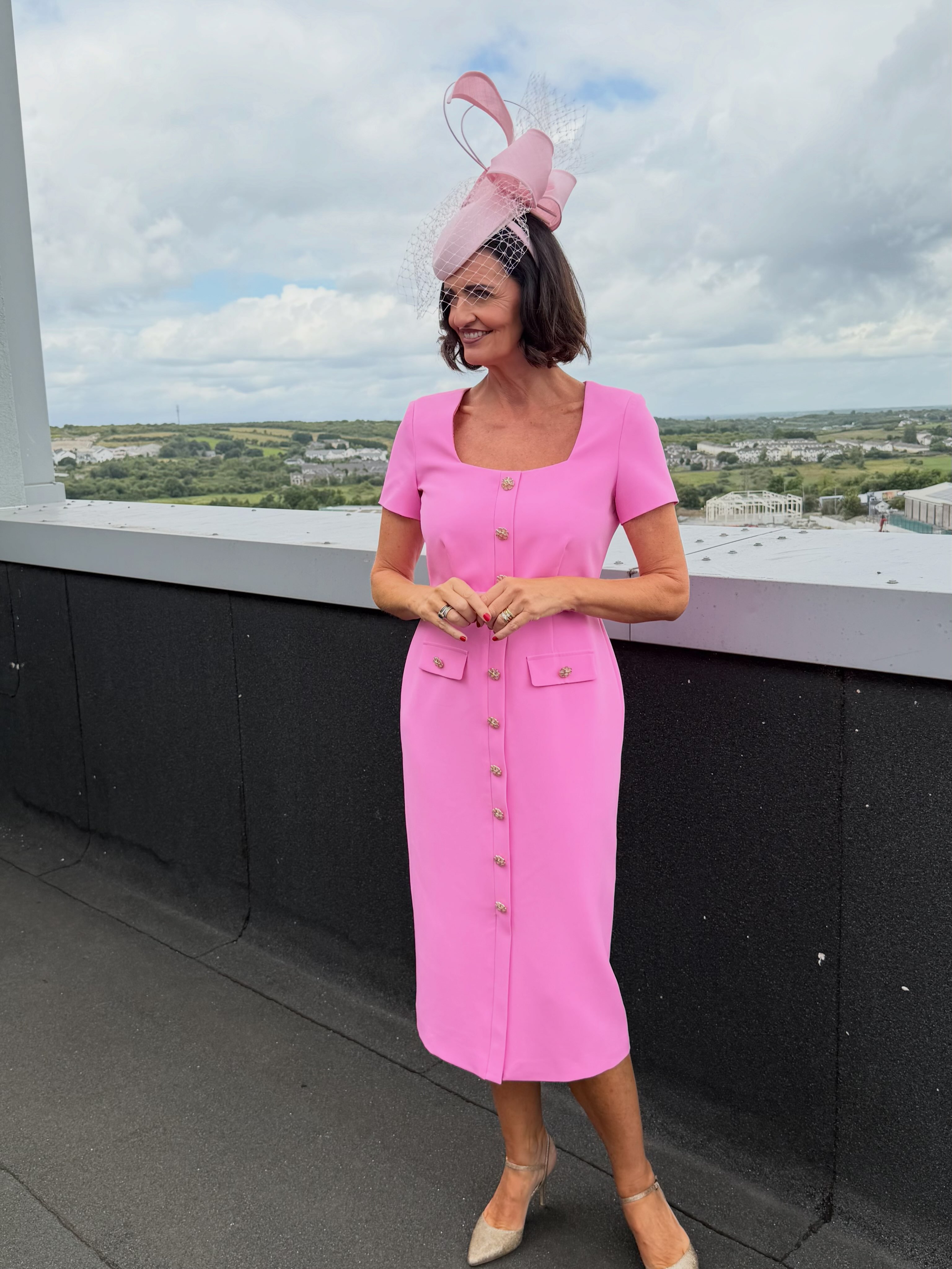 long sleeve long floral dress MissJophiel High Neck Sleeves Print Chiffon Other / Above Knee / US2 Party Wear Simple Formal mommy and me clothing Color:Pink Polka Dot its the perfect outfit