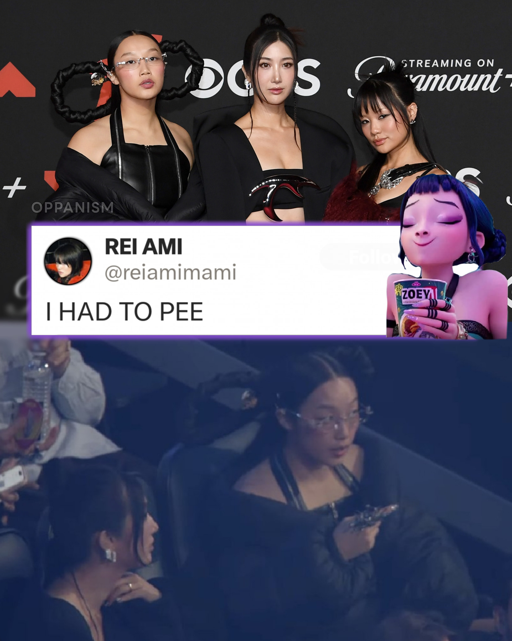 Oppanism - when REI AMI (Huntrix's Zoey) disappeared for a... | Facebook