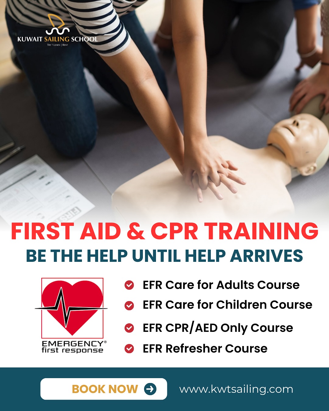 ⛑️ We’re excited to launch our EFR... - Kuwait Sailing School | Facebook