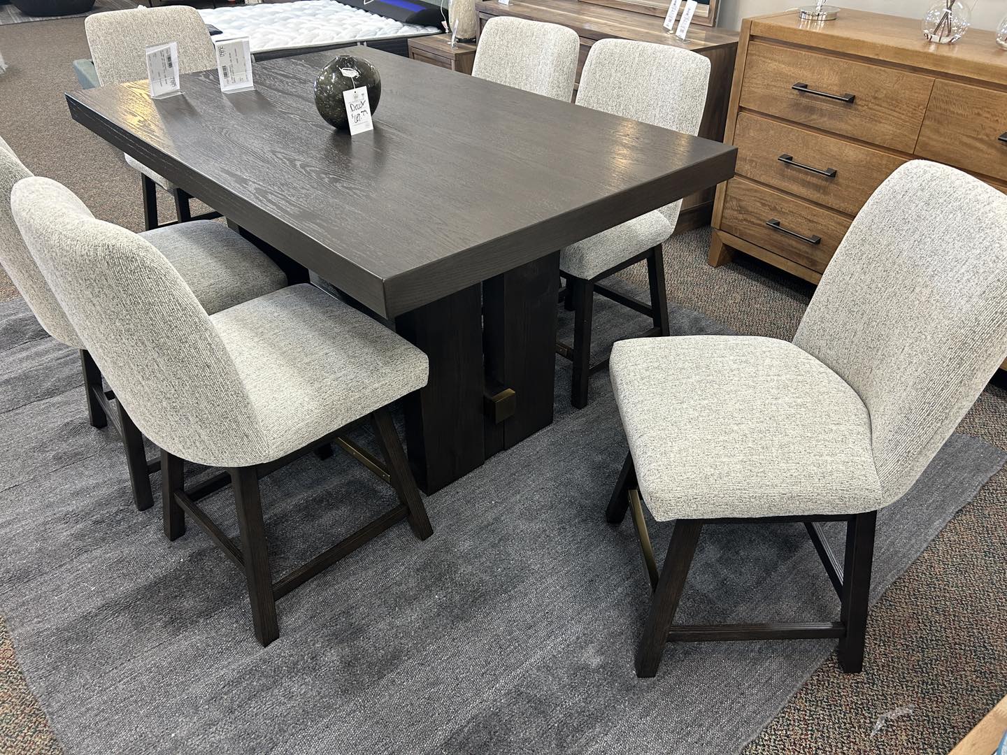 VFM - Counter height dining table ONLY $399! 🤯 Upholstered stool (each ...