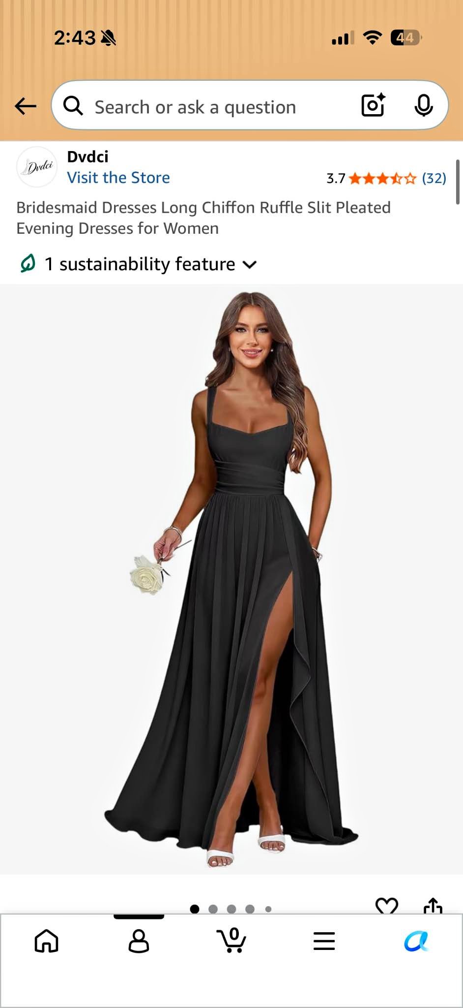 rose pink chiffon dress Halter V-Neck A-line Gown by Amoris T715 Black Swan Lace Mini The dress features a Santa Photos Size Alpha:UK-XS