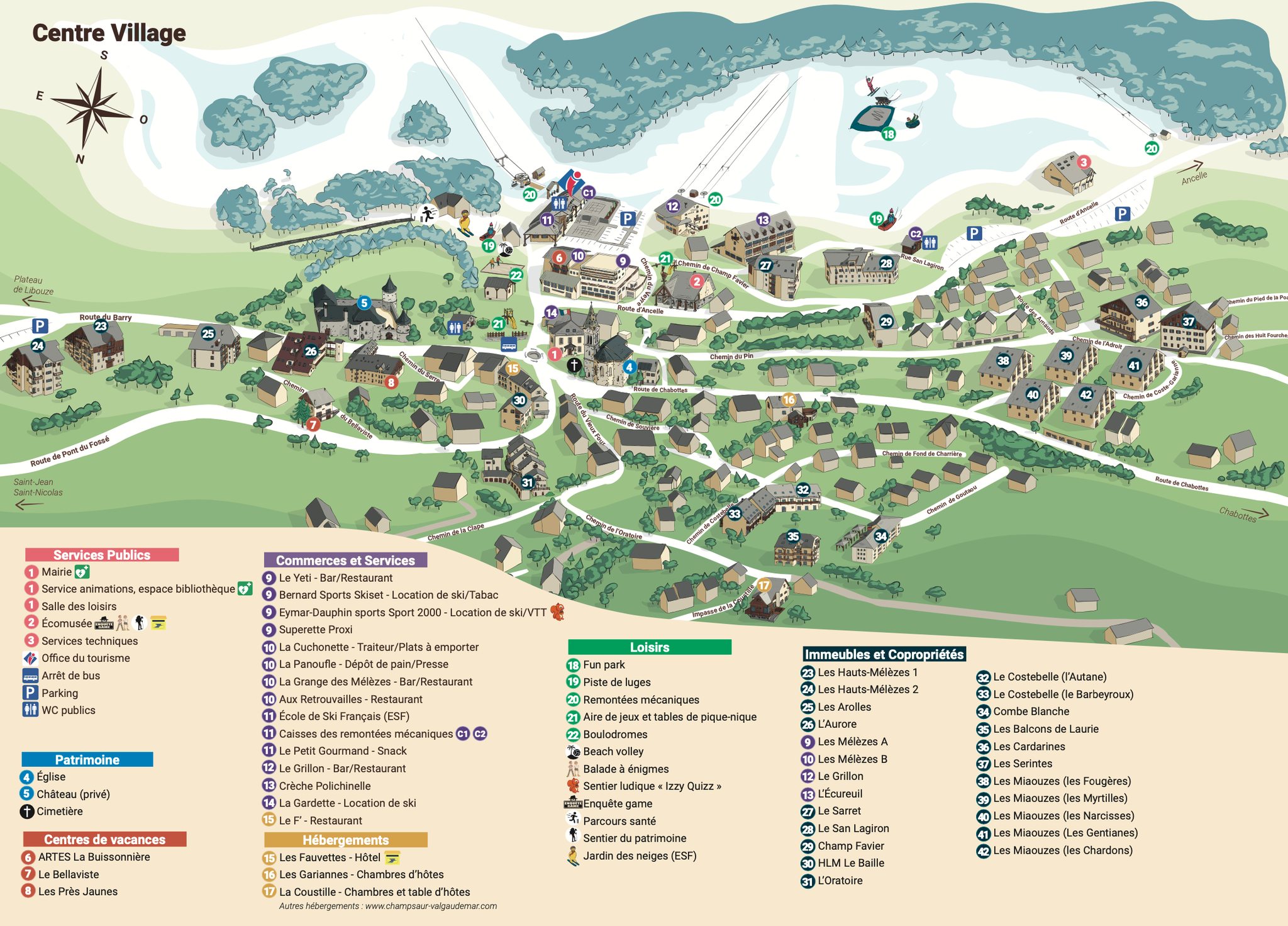 Saint Leger Les Melezes Plan Des Pistes