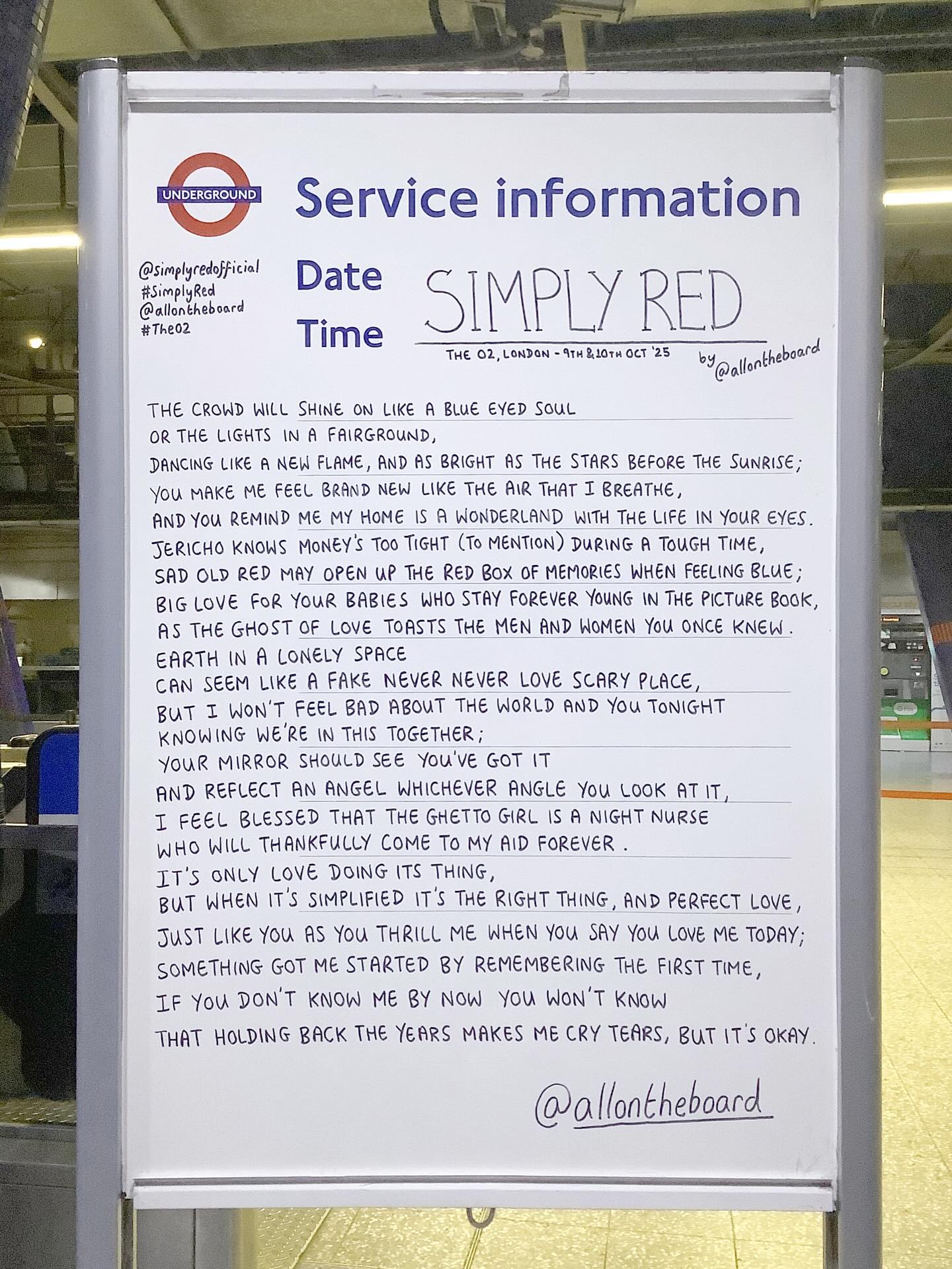 All - The one and only Simply Red are performing at The O2 on the 9th ...