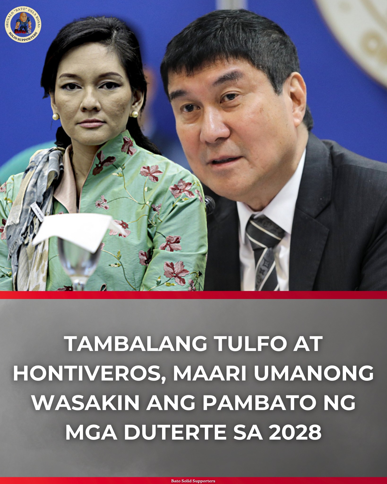 Unofficial: - TAMBALANG TULFO AT HONTIVEROS, MAARI UMANONG WASAKIN ANG ...
