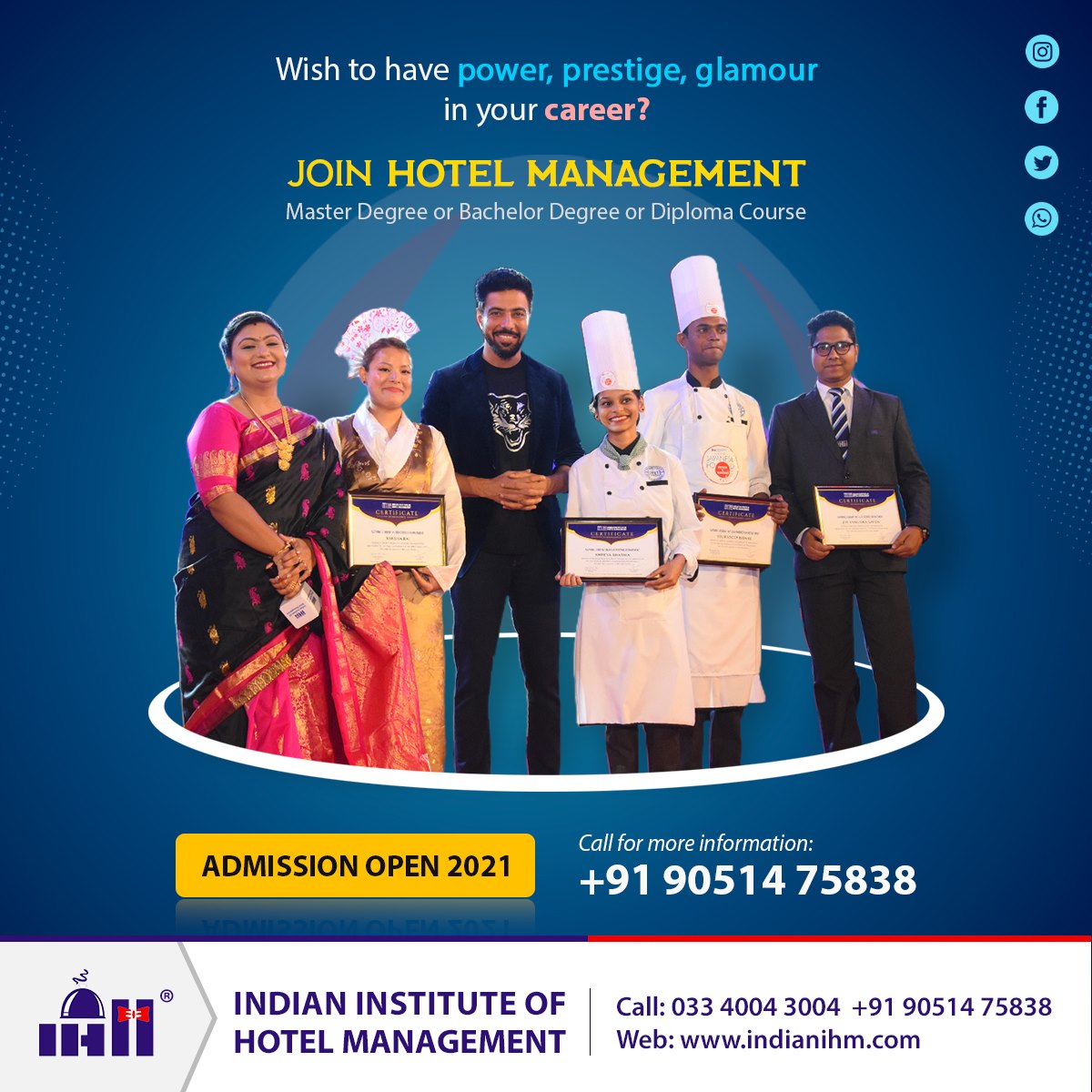 Wish to have power,... - Indian Institute of Hotel Management