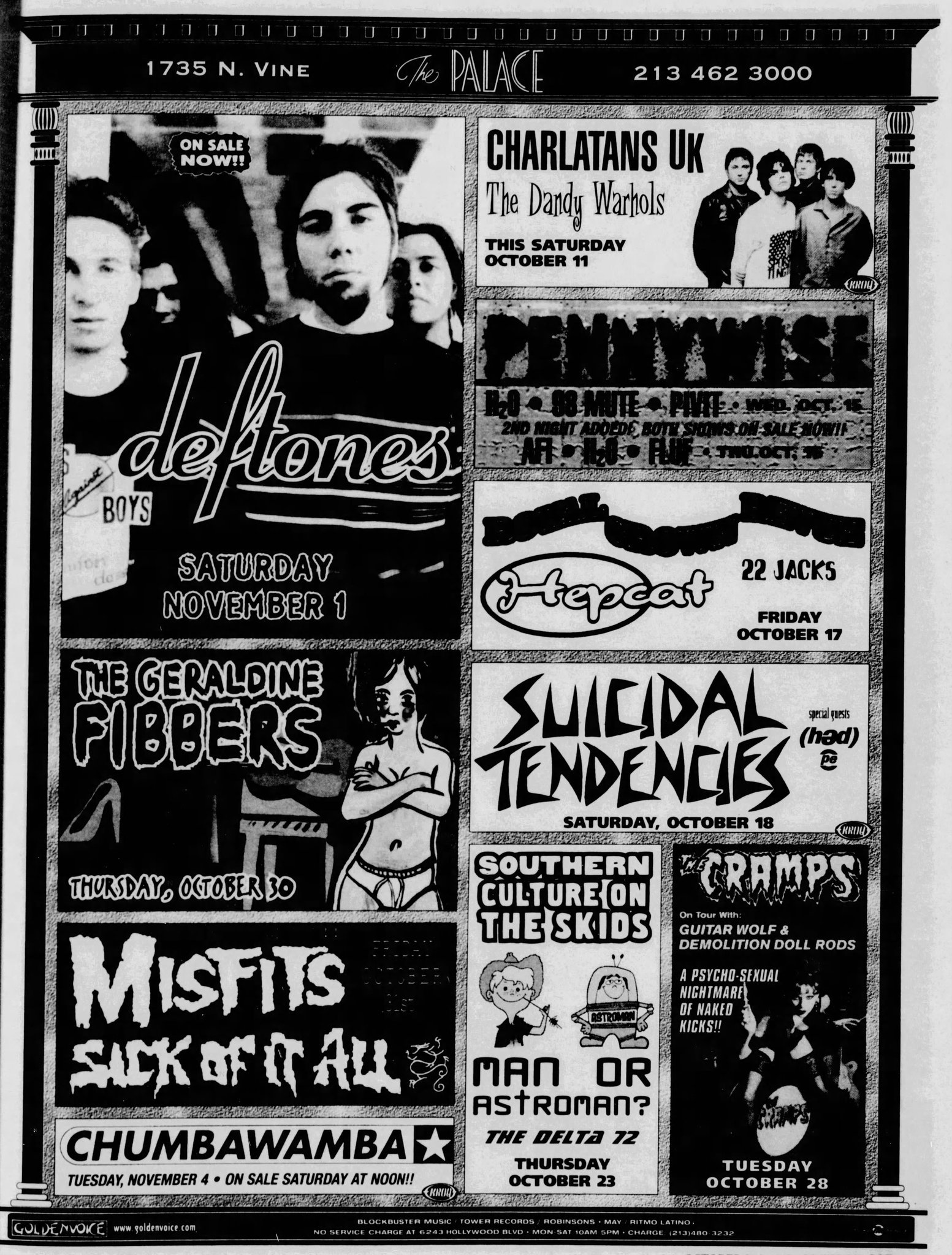 Deftones 'Around the Fur' tour at The Palace in Los Angeles