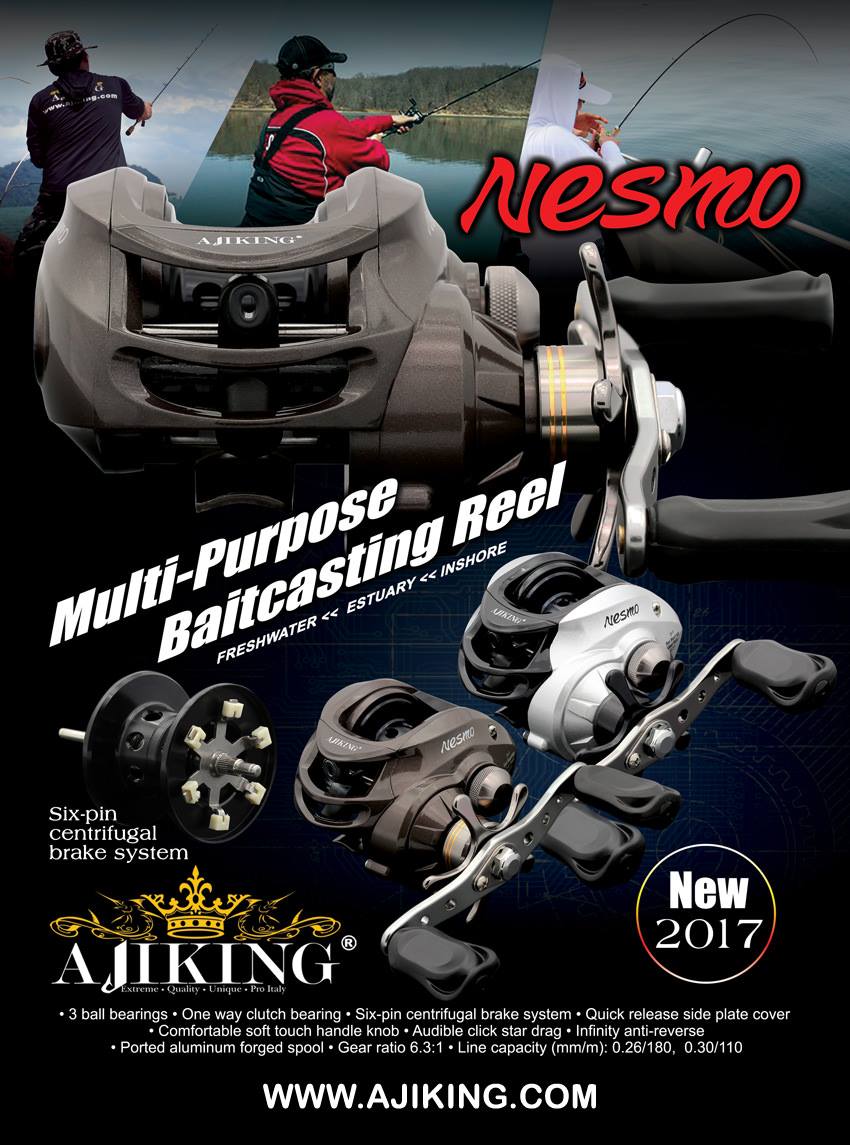 ajiking baitcasting reel Black Bull C lightweight performance and superior strength. AJIKING REEL  ATOM C-SW