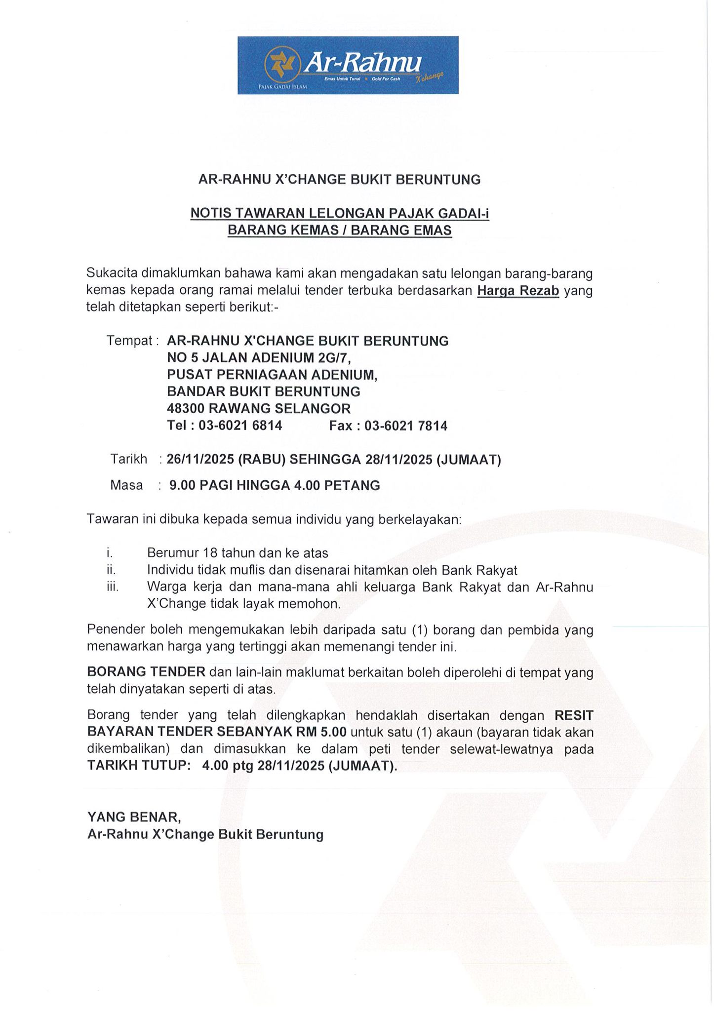 Ar-Rahnu - Assalamualaikum,🤩🤩🤩 Lelongan di Ar-Rahnu X'Change Bukit ...