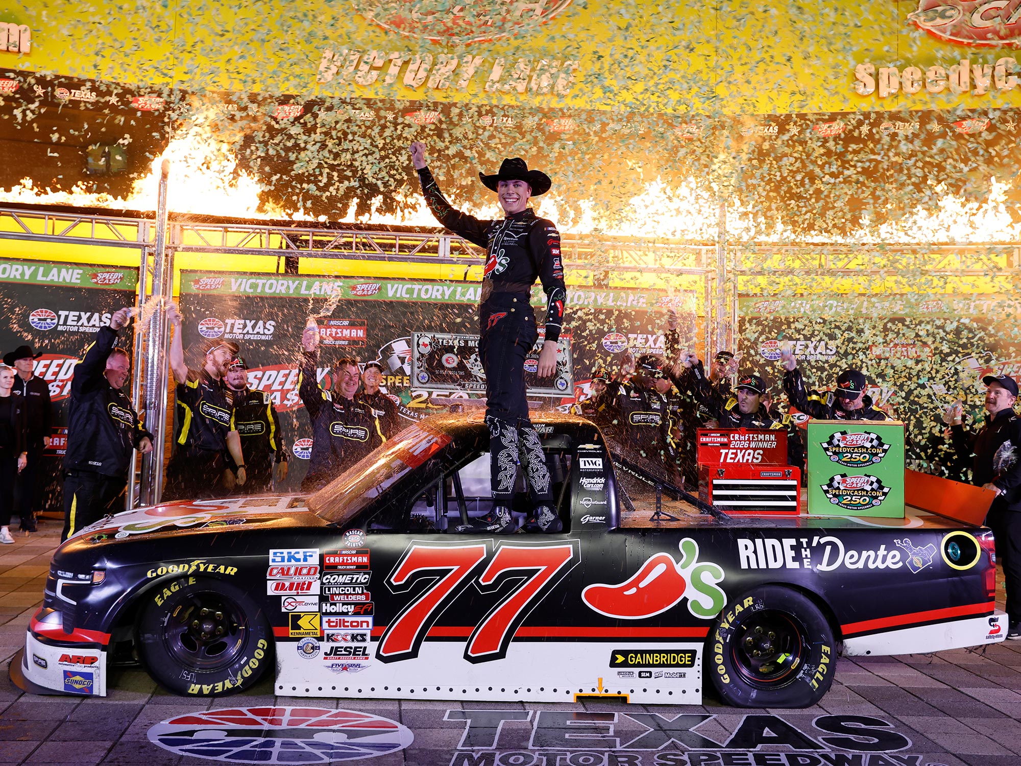 Spire Motorsports driver Carson Hocevar kept up his recent hot