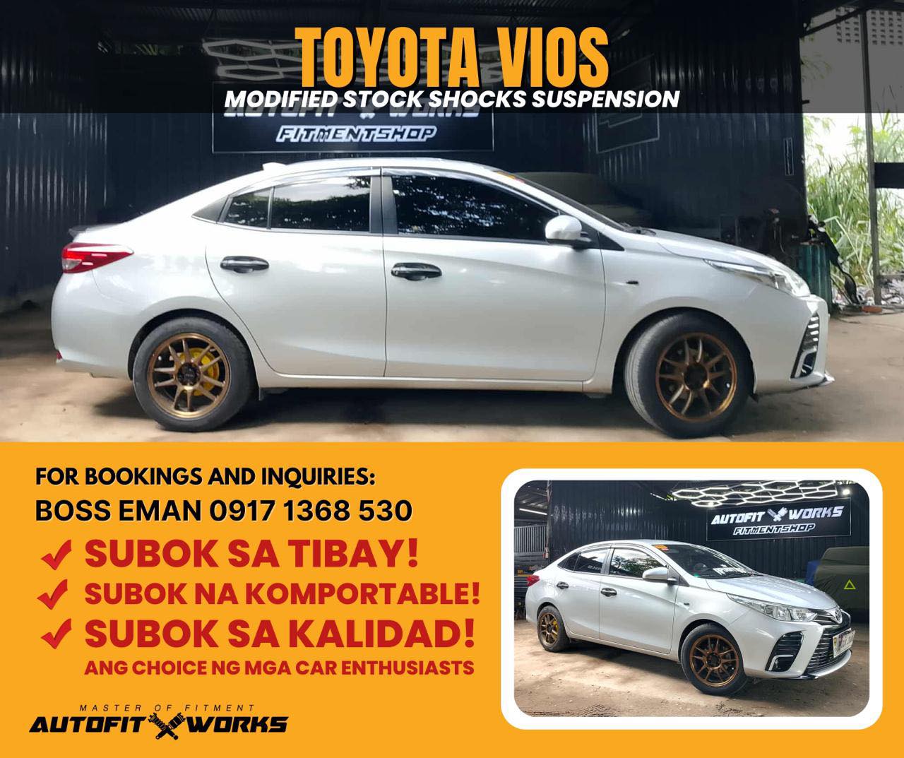 Autofitworks - TOYOTA VIOS FITMENT APPROVED Upgrading your car’s style ...
