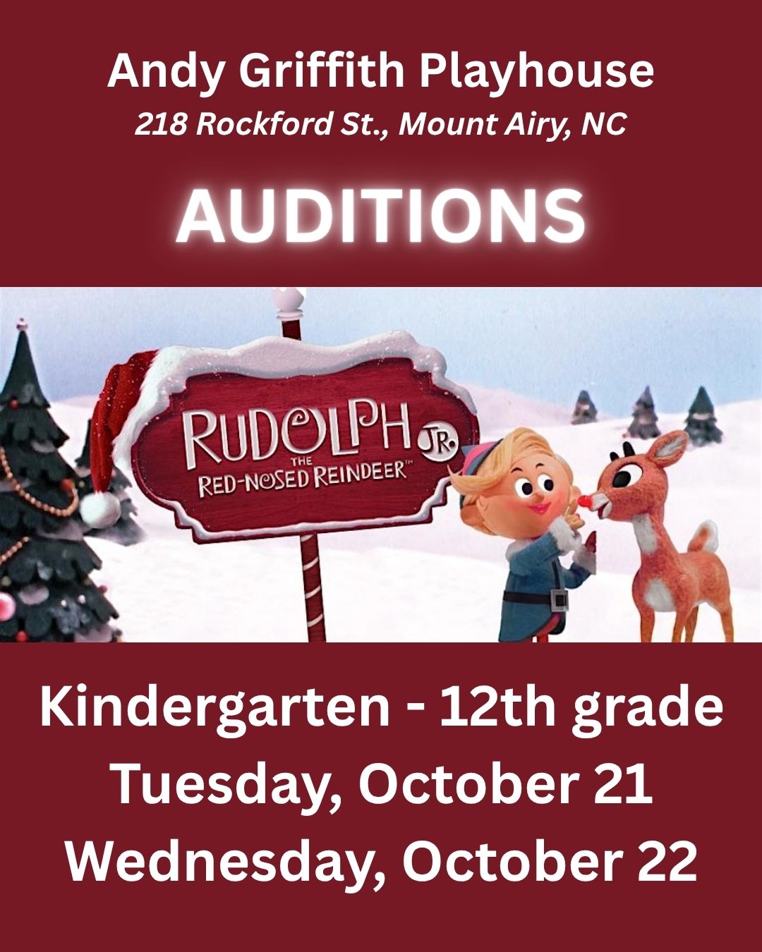 Surry - AUDITIONS - Rudolph the Red-Nosed Reindeer The Musical JR ...