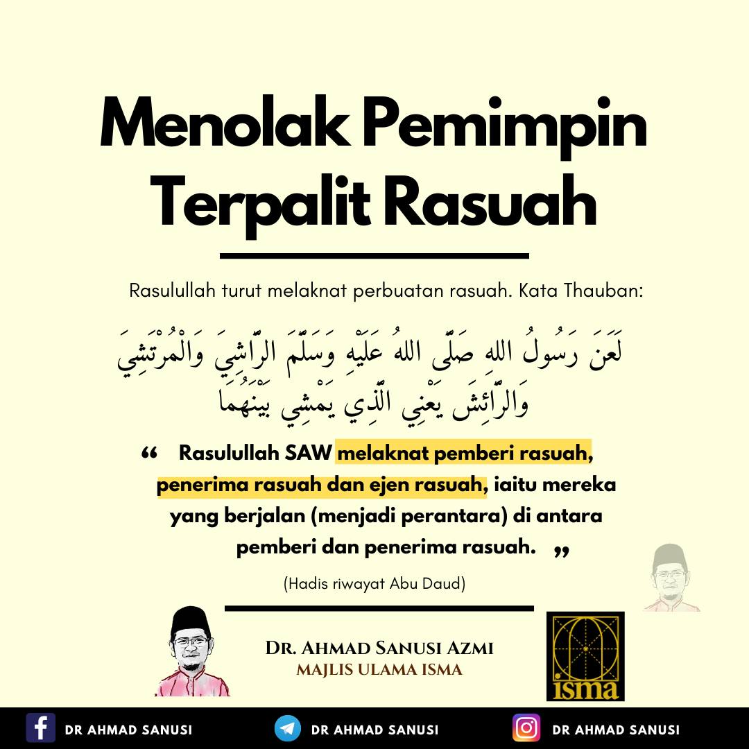 Dr Ahmad Sanusi - Menjauhi Jenayah Rasuah =============... | Facebook