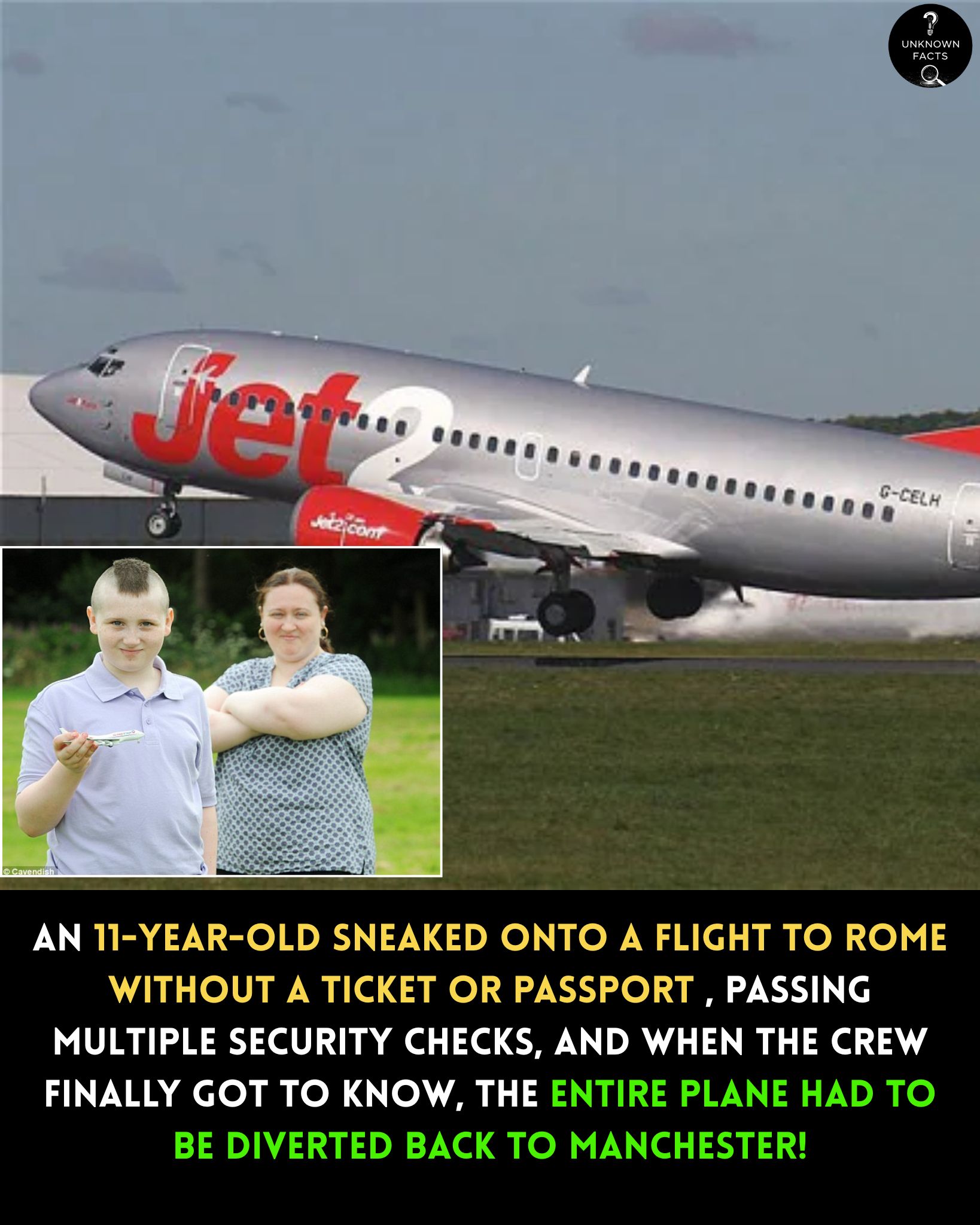 Unknown - In an unbelievable incident, an 11-year-old boy sneaked onto ...