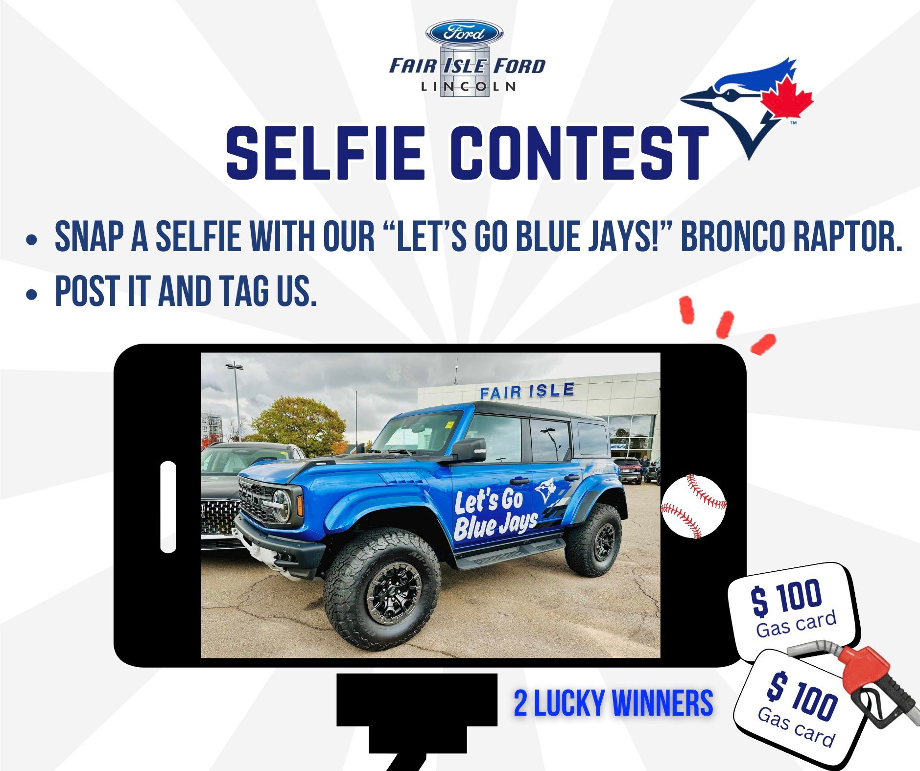 📸 SNAP. TAG. WIN. ⚾💙 The Blue... - Fair Isle Ford Lincoln | Facebook