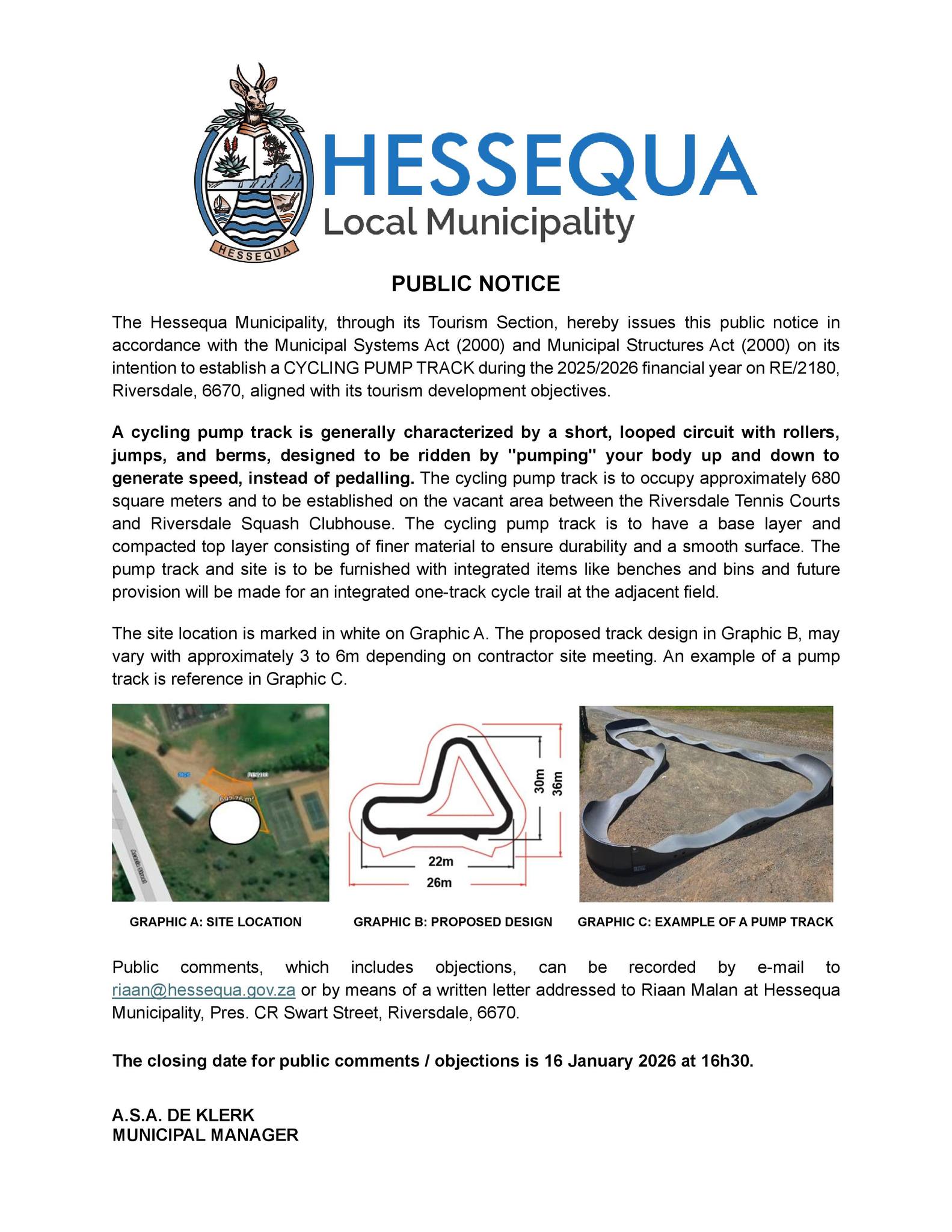 Hessequa - PUBLIC NOTICE - The Hessequa Municipality, through its ...