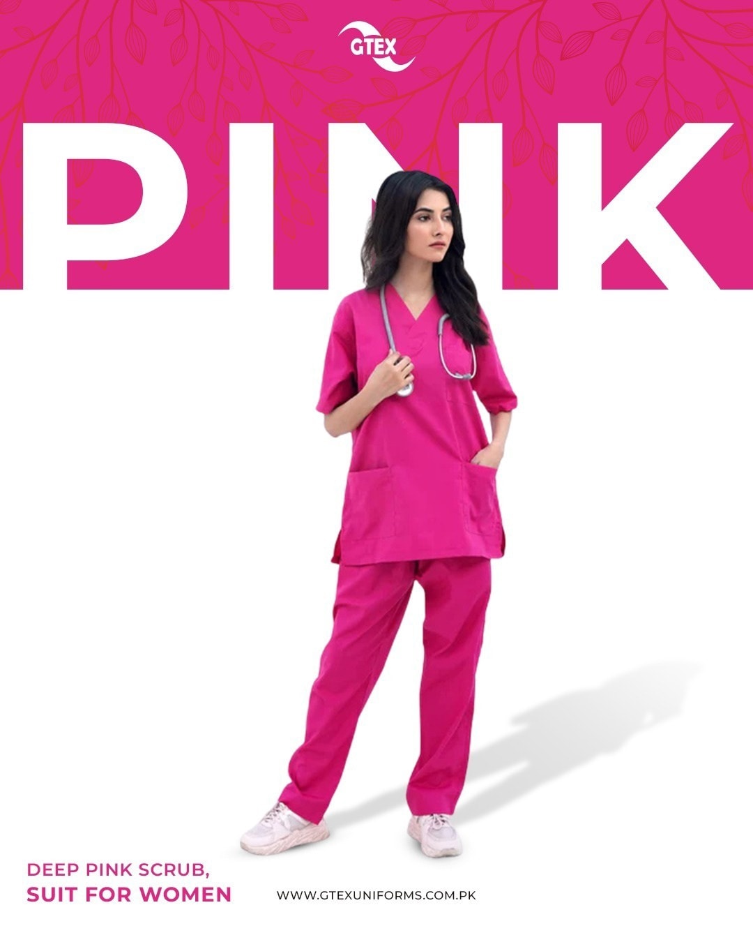 GTEX - Classic Deep Pink Scrub Suit This October, every stitch tells a ...