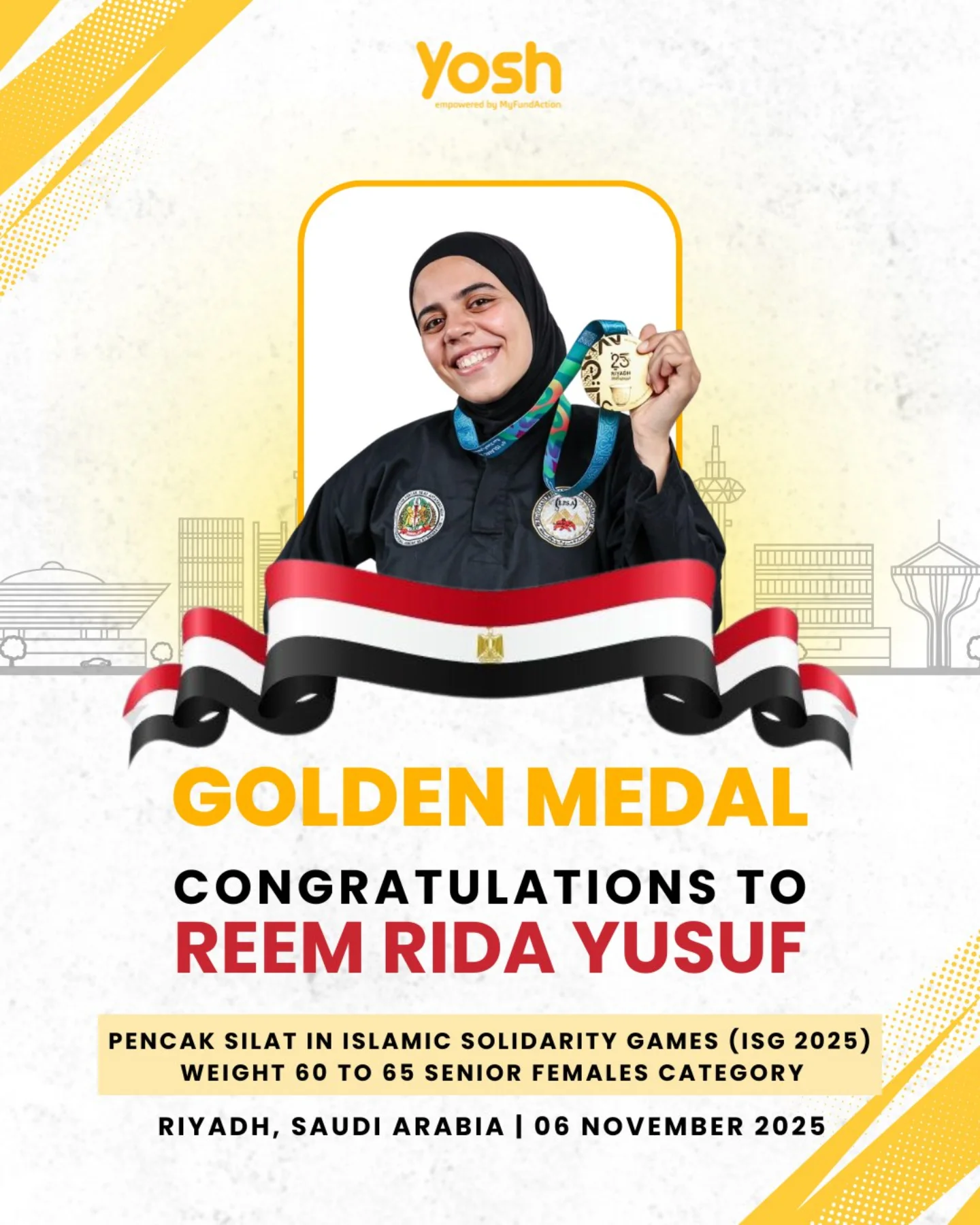 YOSH - 🏅 Golden Moment for YOSH Egypt! 🇪🇬 Big congratulations to Reem ...
