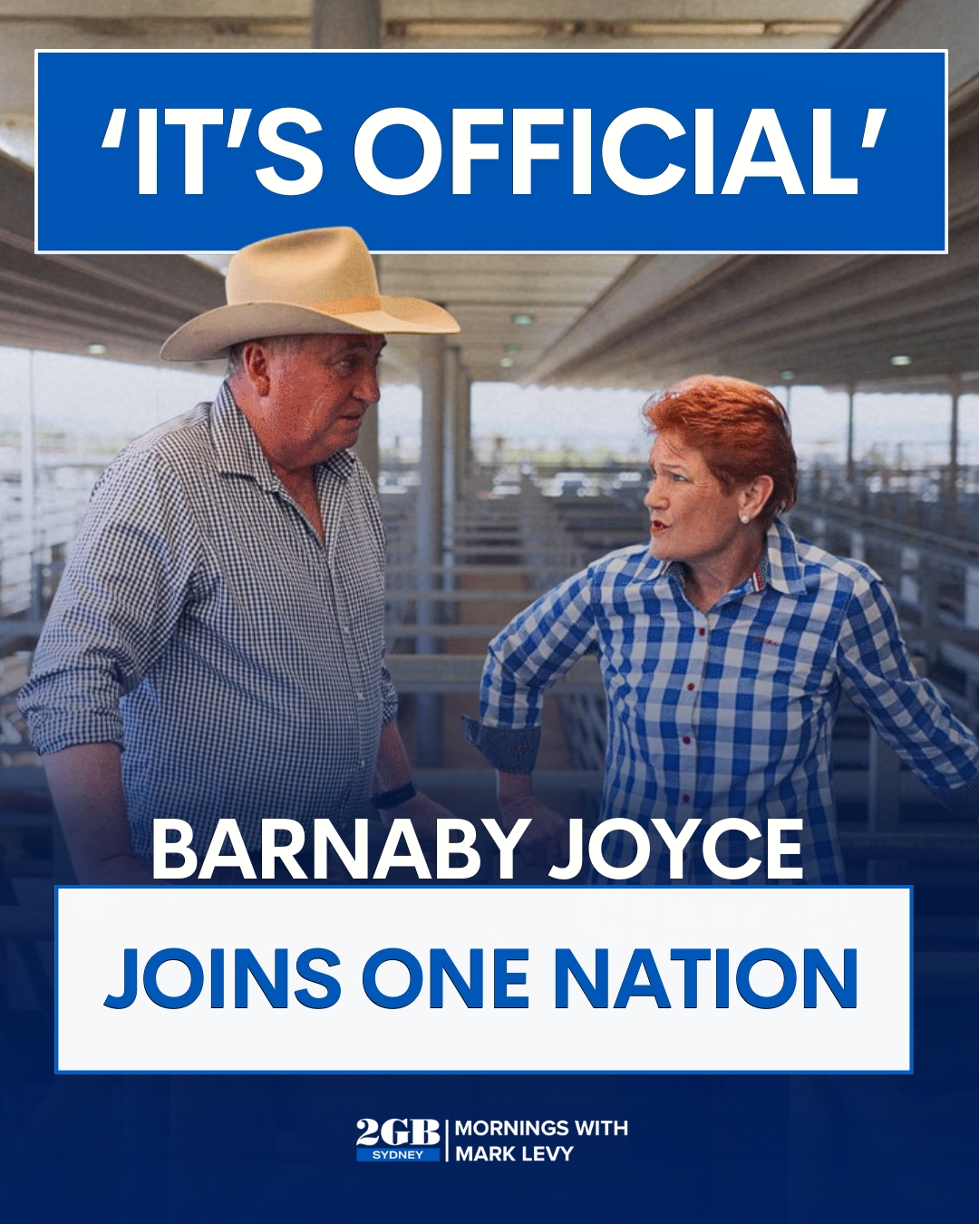 2GB Sydney - It’s official! Barnaby Joyce has confirmed a... | Facebook