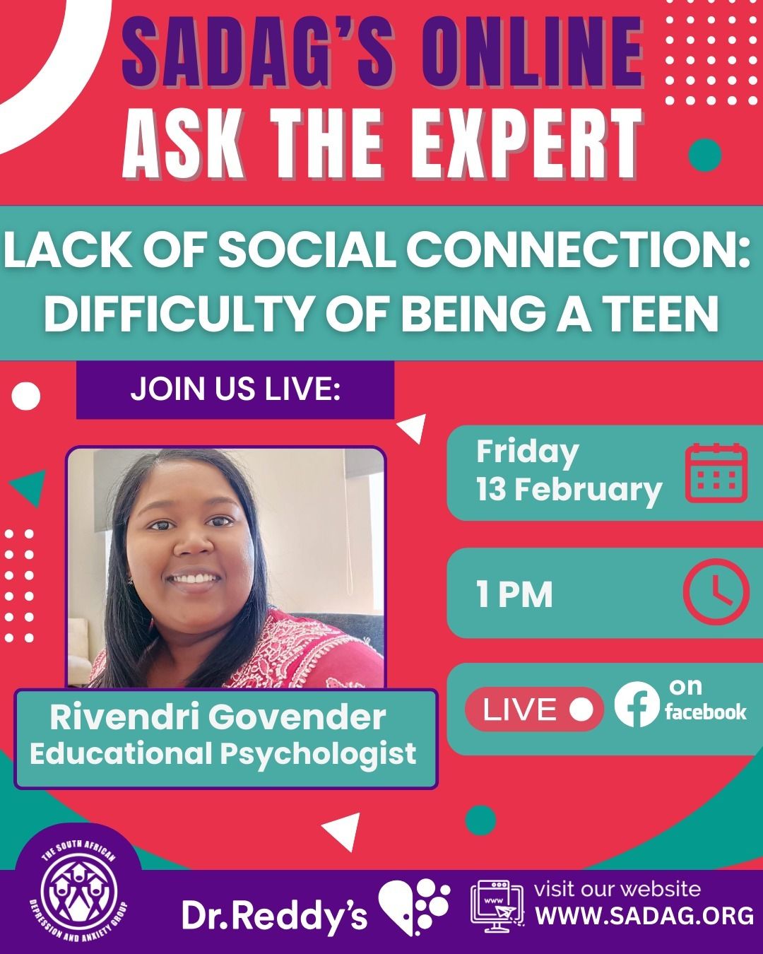 The South - Join us LIVE for SADAG’s Ask the Expert as we discuss Lack ...