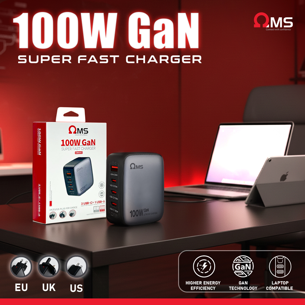 OMS - ⚡ OMS 100W GaN Super Fast Charger ⚡ Power up smarter and faster ...