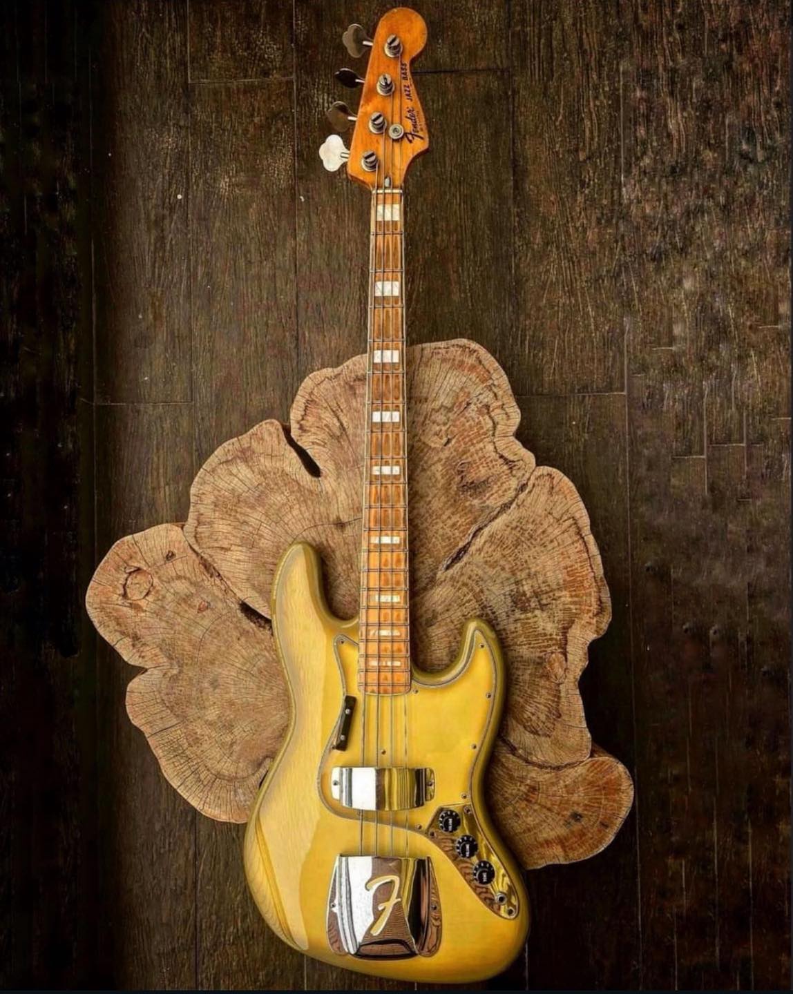 A beautiful Fender Antigua Jazz Bass. @renatommedina