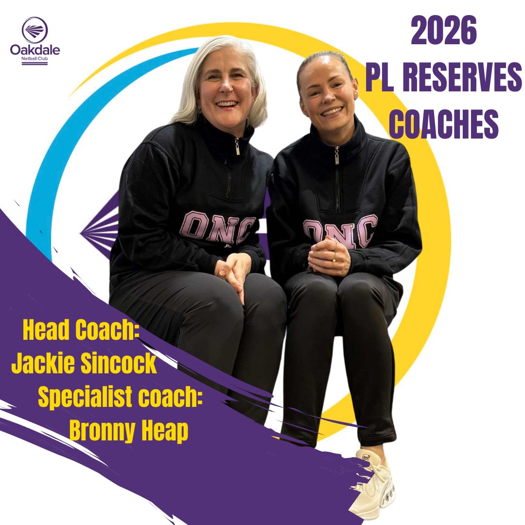 💜 OUR NEW RESERVES HEAD COACH 💜 We... - Oakdale Netball Club | Facebook