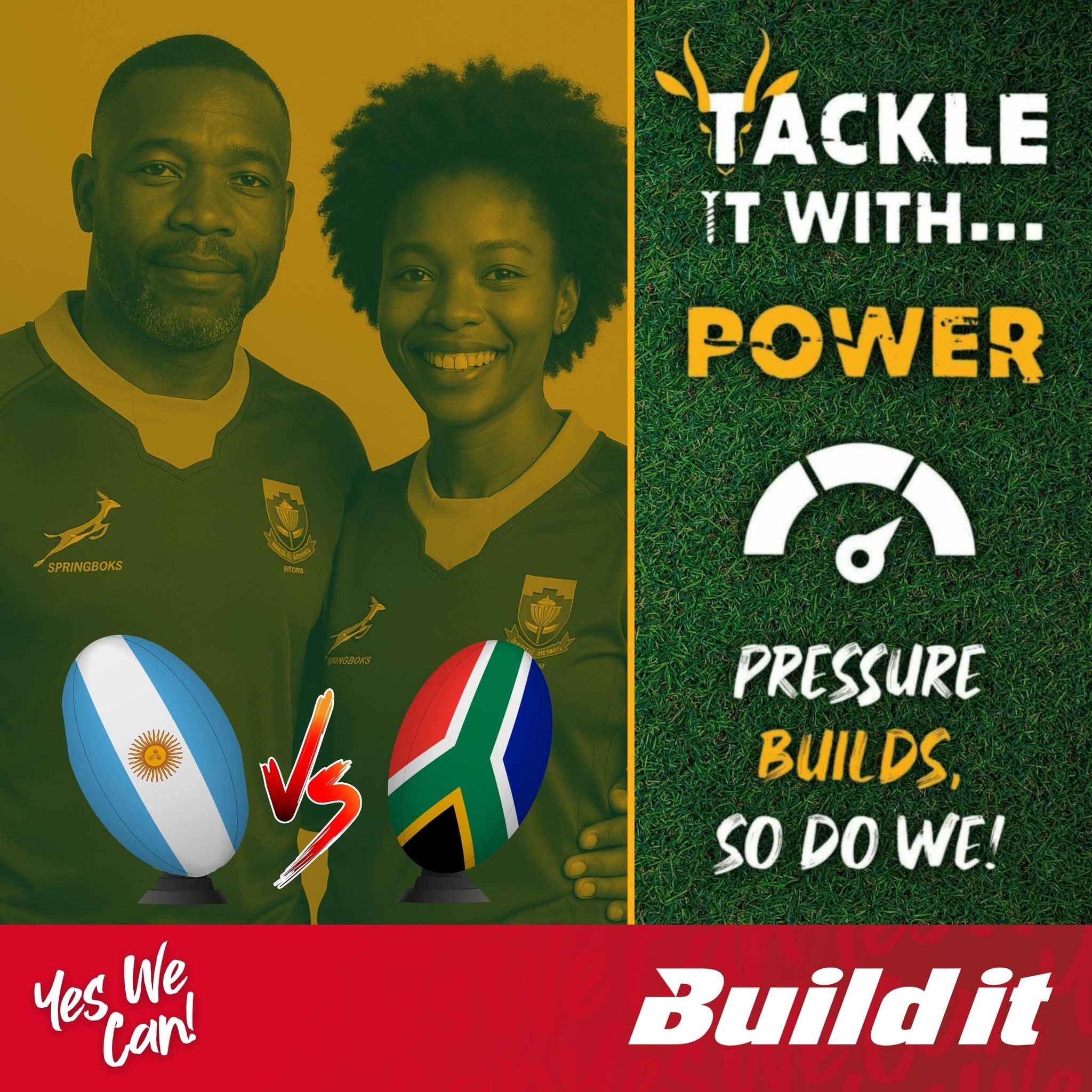 Build - 💚💛 Build it stands behind the Springboks! 🏉 As the pressure ...