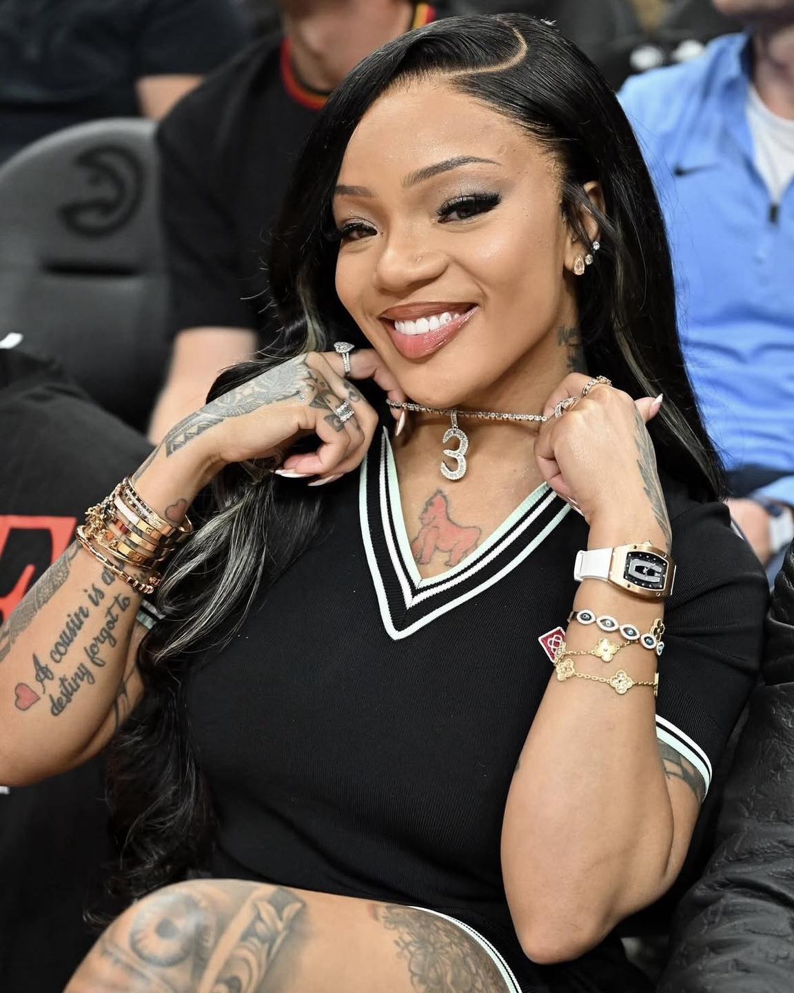 HipHop - GloRilla spotted courtside at the Atlanta Hawks vs. Toronto ...