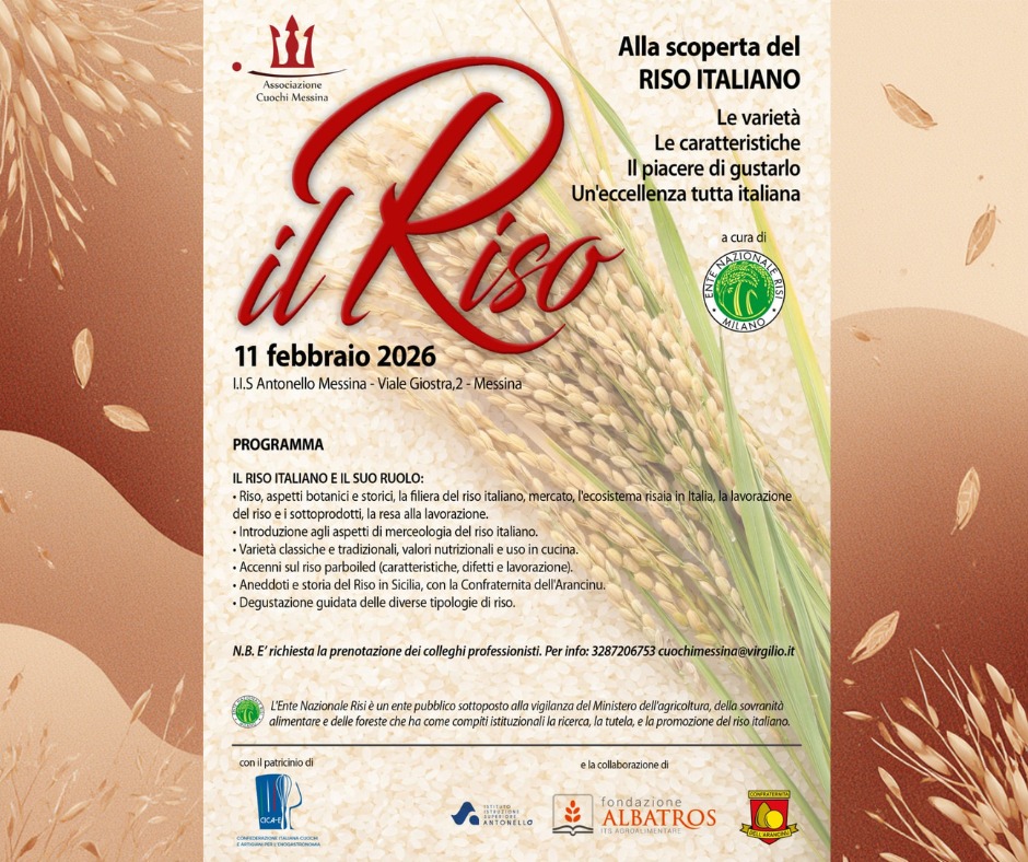 ITS - 🌾 Alla scoperta del Riso Italiano 🌾 L’Associazione Cuochi Messina ...