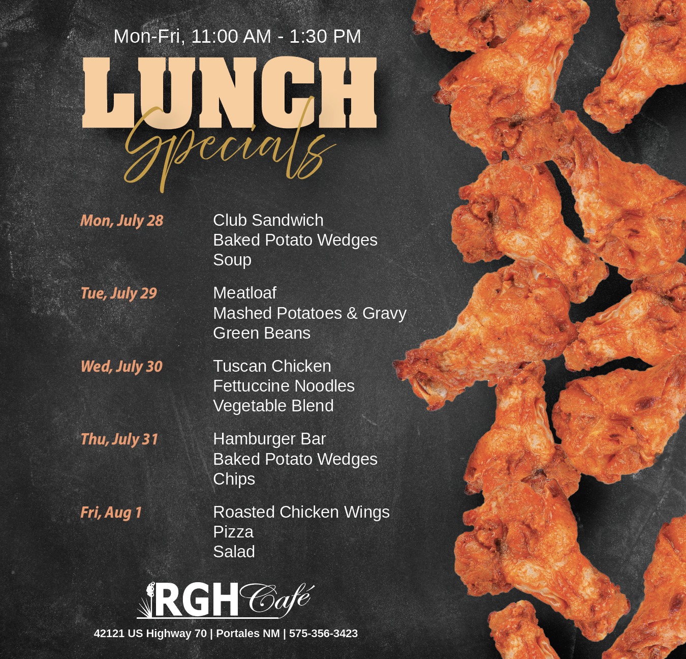 RGH - RGH Cafe lunch specials this week! All menu items are priced a la ...