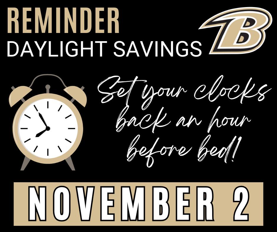 Boyle - 🍂 Time Change + No School Reminder Don’t forget—we “fall back ...