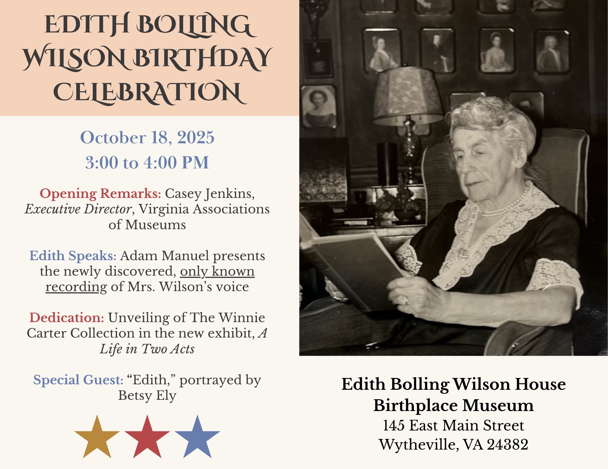 The Edith Bolling Wilson Birthplace Museum | Wytheville VA