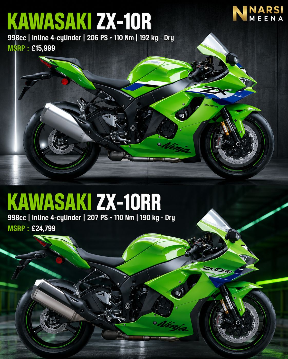 😮 - Kove 450 RR ❤️ - Kawasaki Ninja ZX-4RR 400cc In-Line 4
