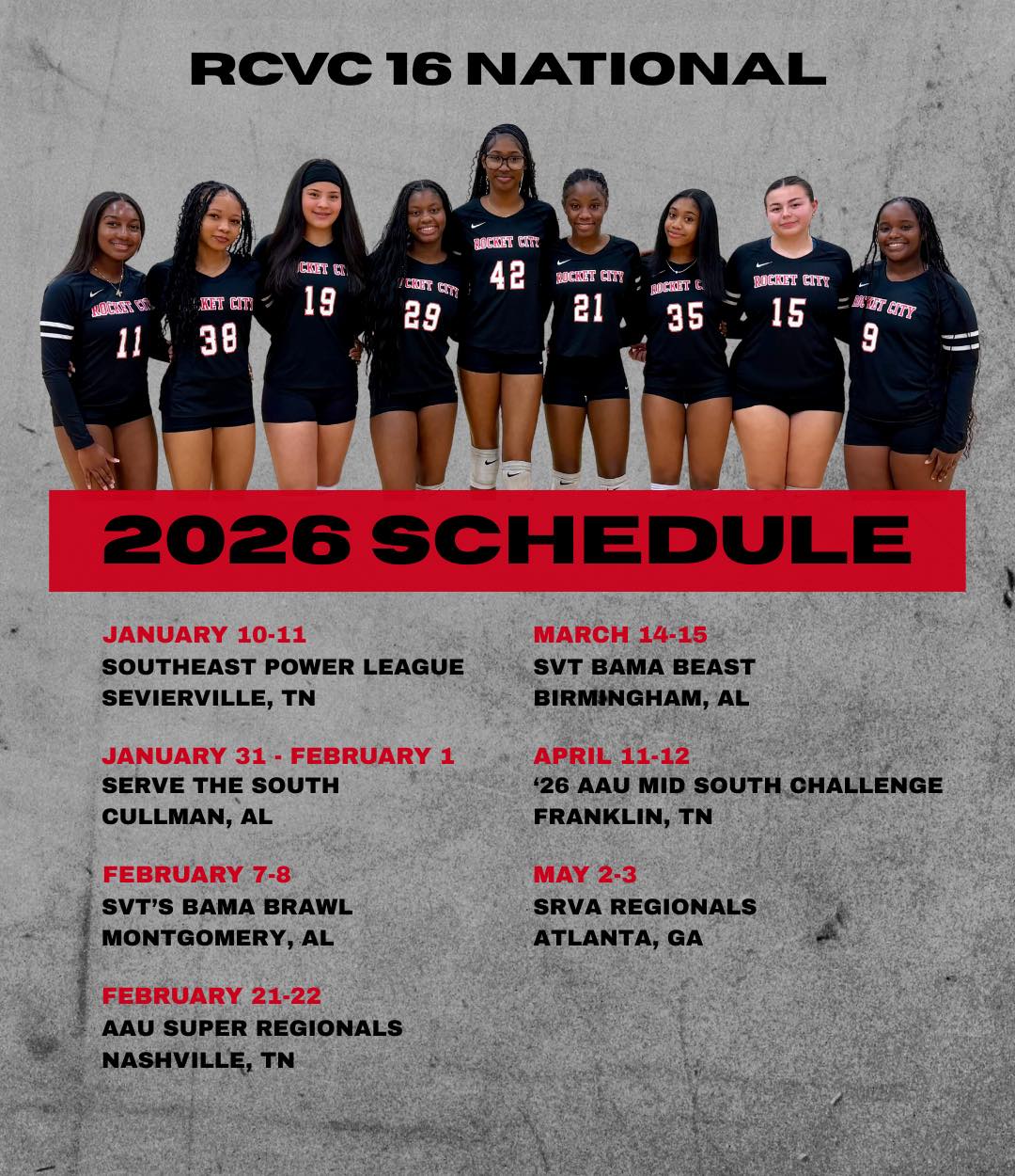 🥁 Introducing RCVC 16... - Rocket City Volleyball Club | Facebook