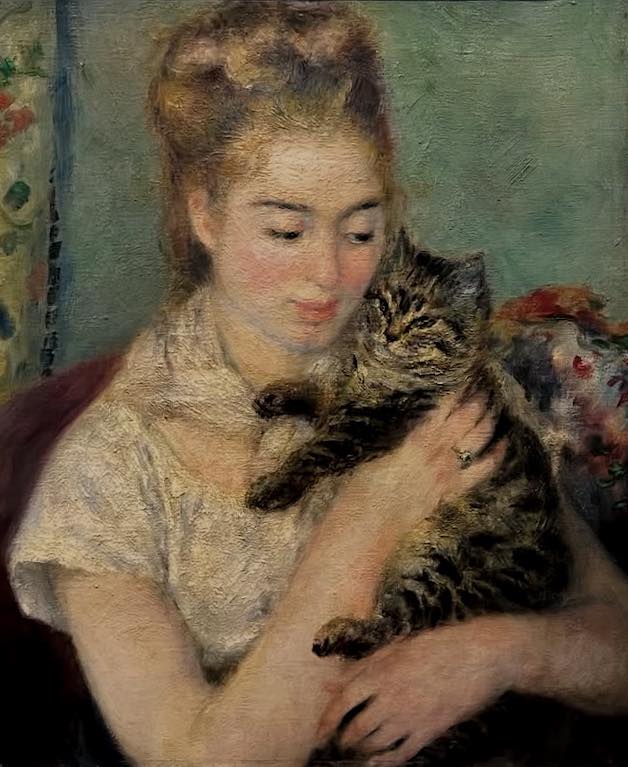 Woman with Black Cat by Louis Icart , 1926