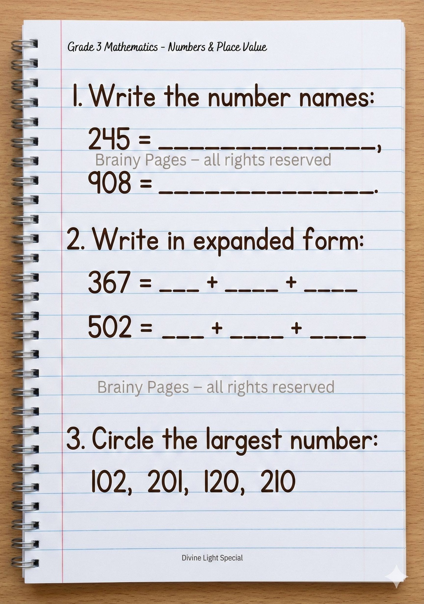Math practice worksheets grade... - Divine Light Special | Facebook